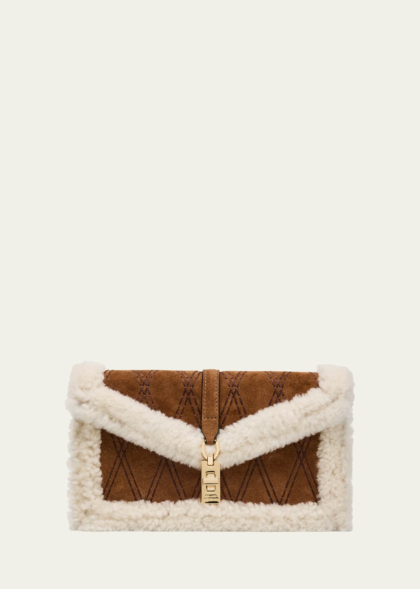 Stuart Weitzman Milan Sheep Shearling Fur Clutch Bag Image 1 of 6