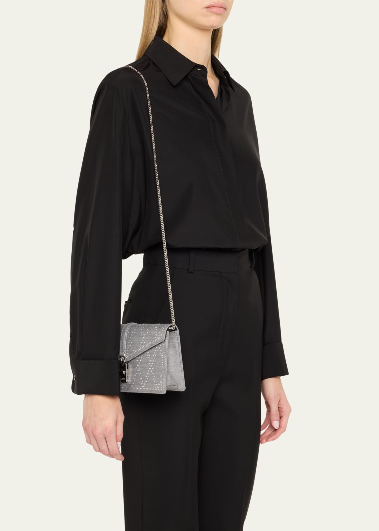 Stuart Weitzman Milan Envelope Crystal Clutch Bag Image 2 of 5