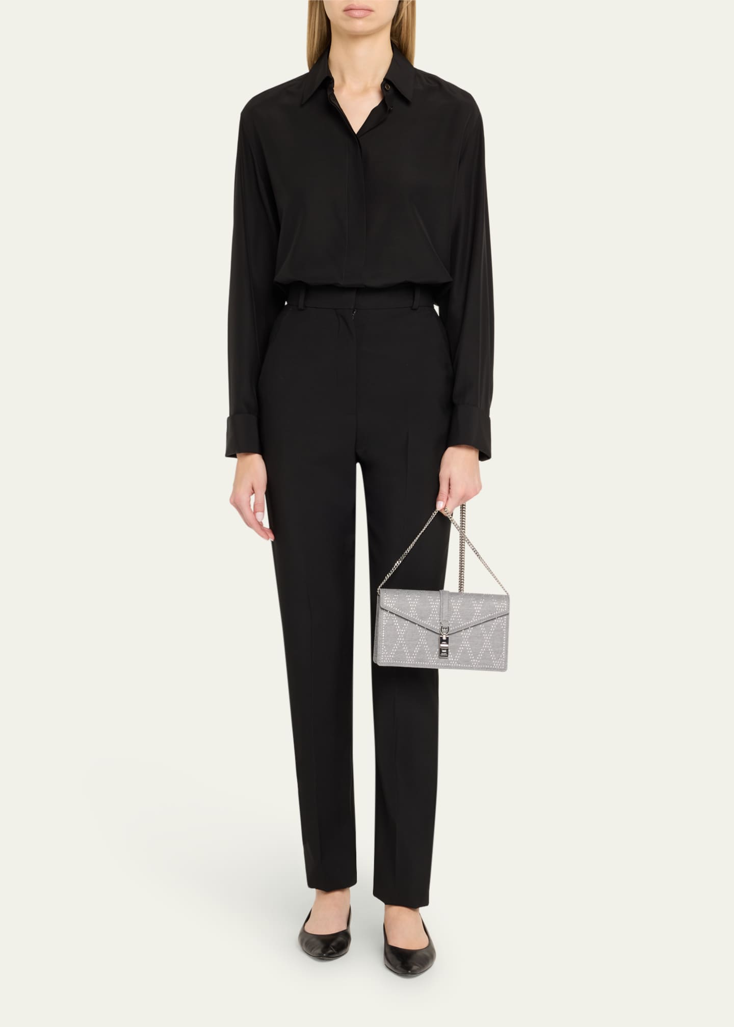 Stuart Weitzman Milan Envelope Crystal Clutch Bag Image 3 of 5