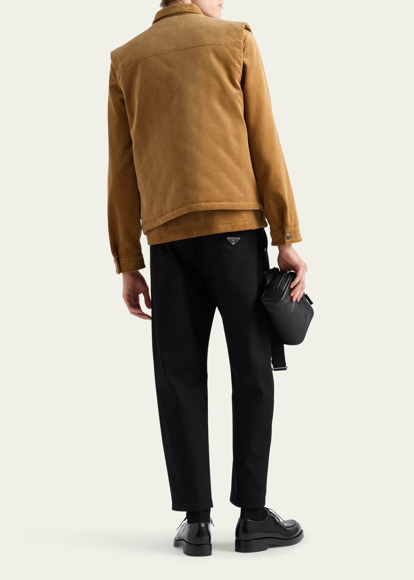 Prada Men's Cropped Drill Pants Image 3 of 5