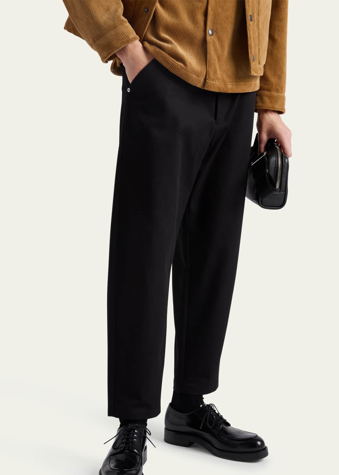 Prada Men's Cropped Drill Pants Image 4 of 5