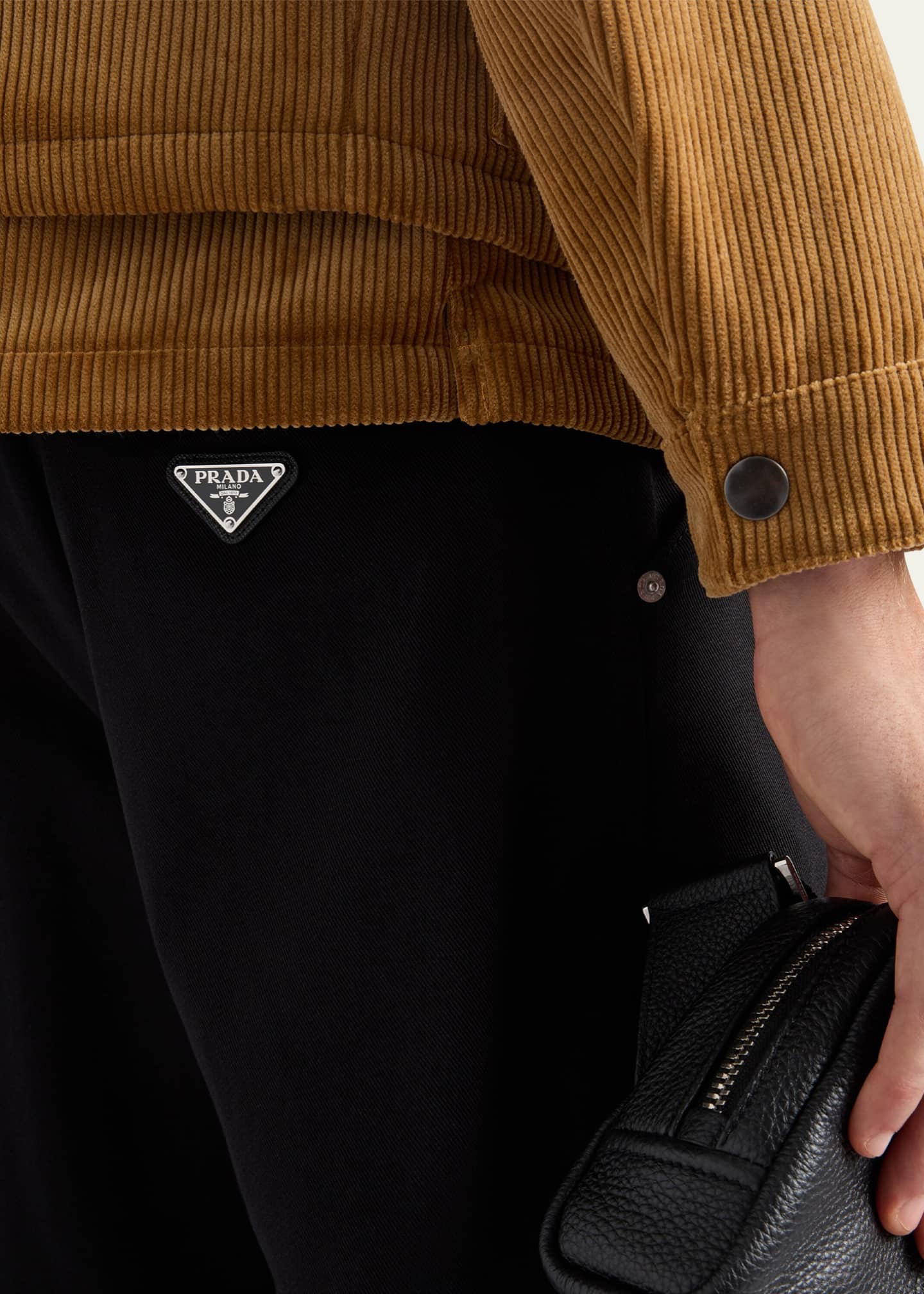 Prada Men's Cropped Drill Pants Image 5 of 5