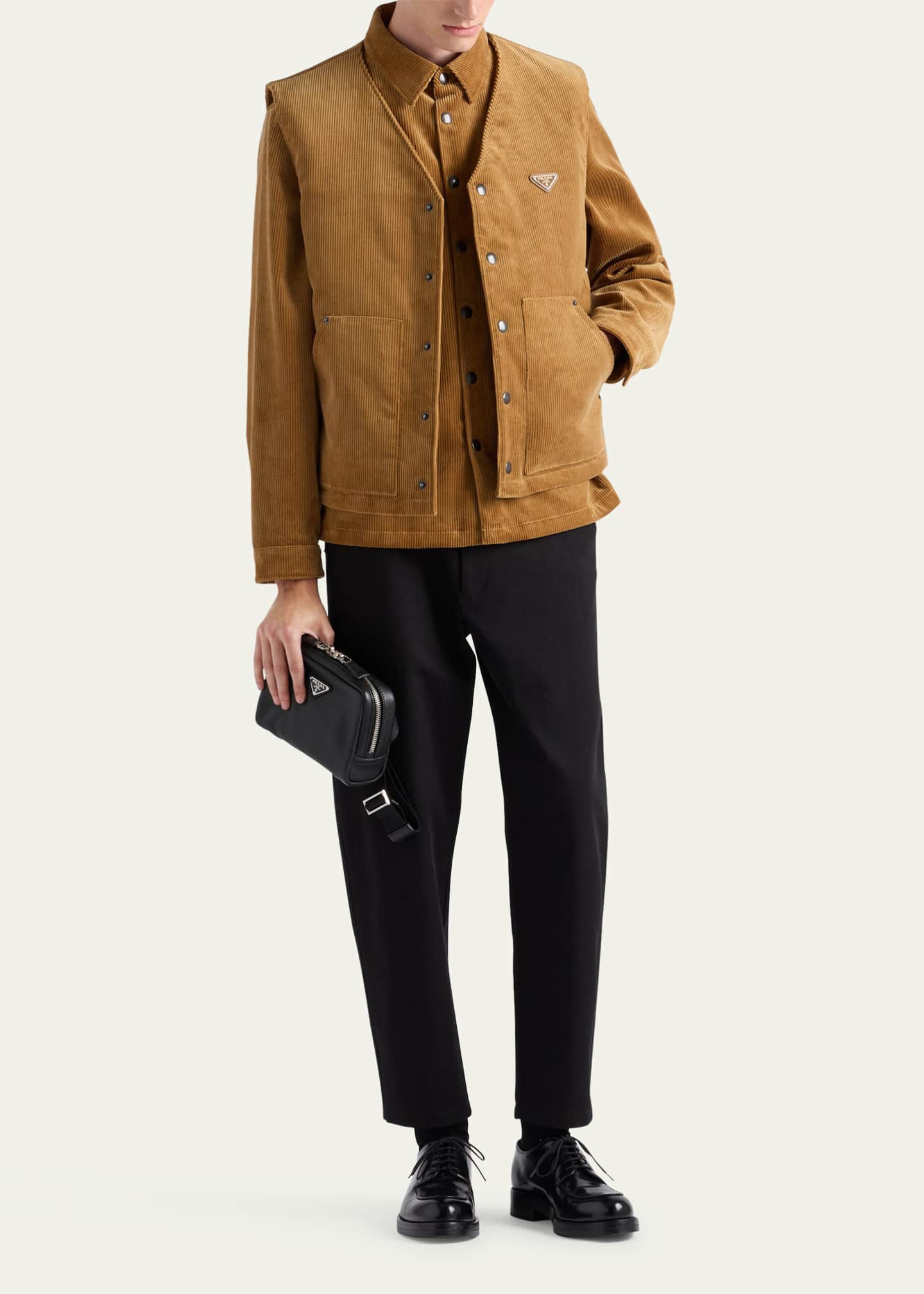 Prada Men's Velvet Corduroy Overshirt