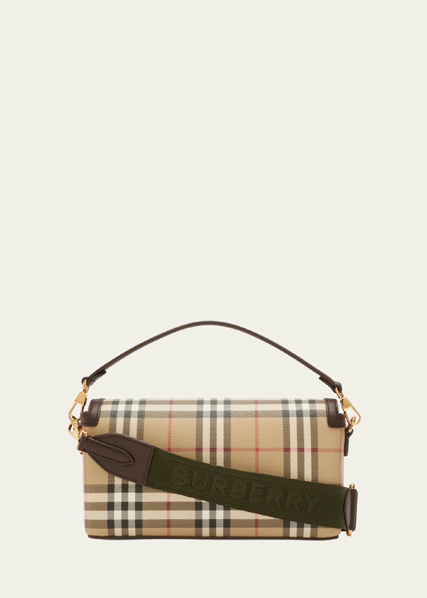 Burberry Note Small Check Top Handle Bag