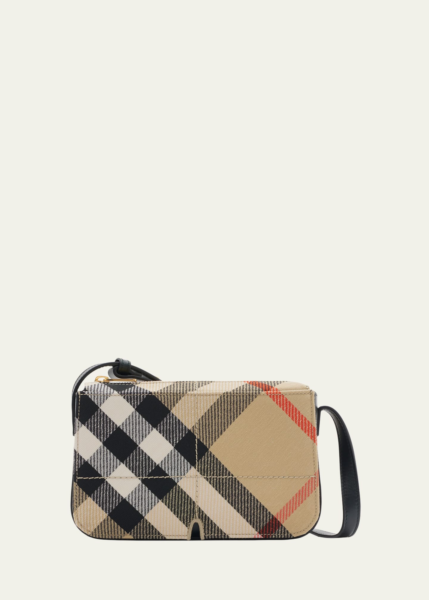 Burberry check canvas crossbody bag top