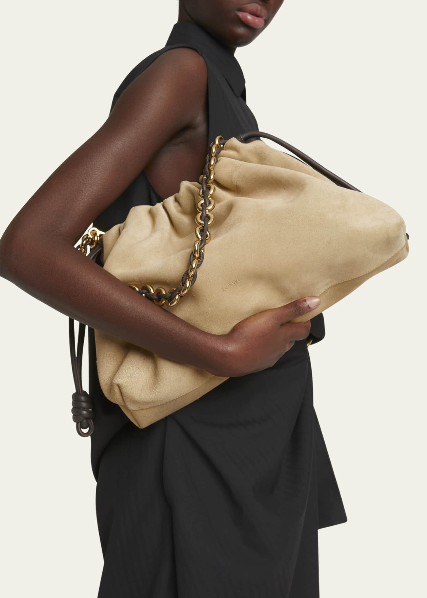 Loewe Flamenco Large Suede Shoulder Bag Image 2 of 5