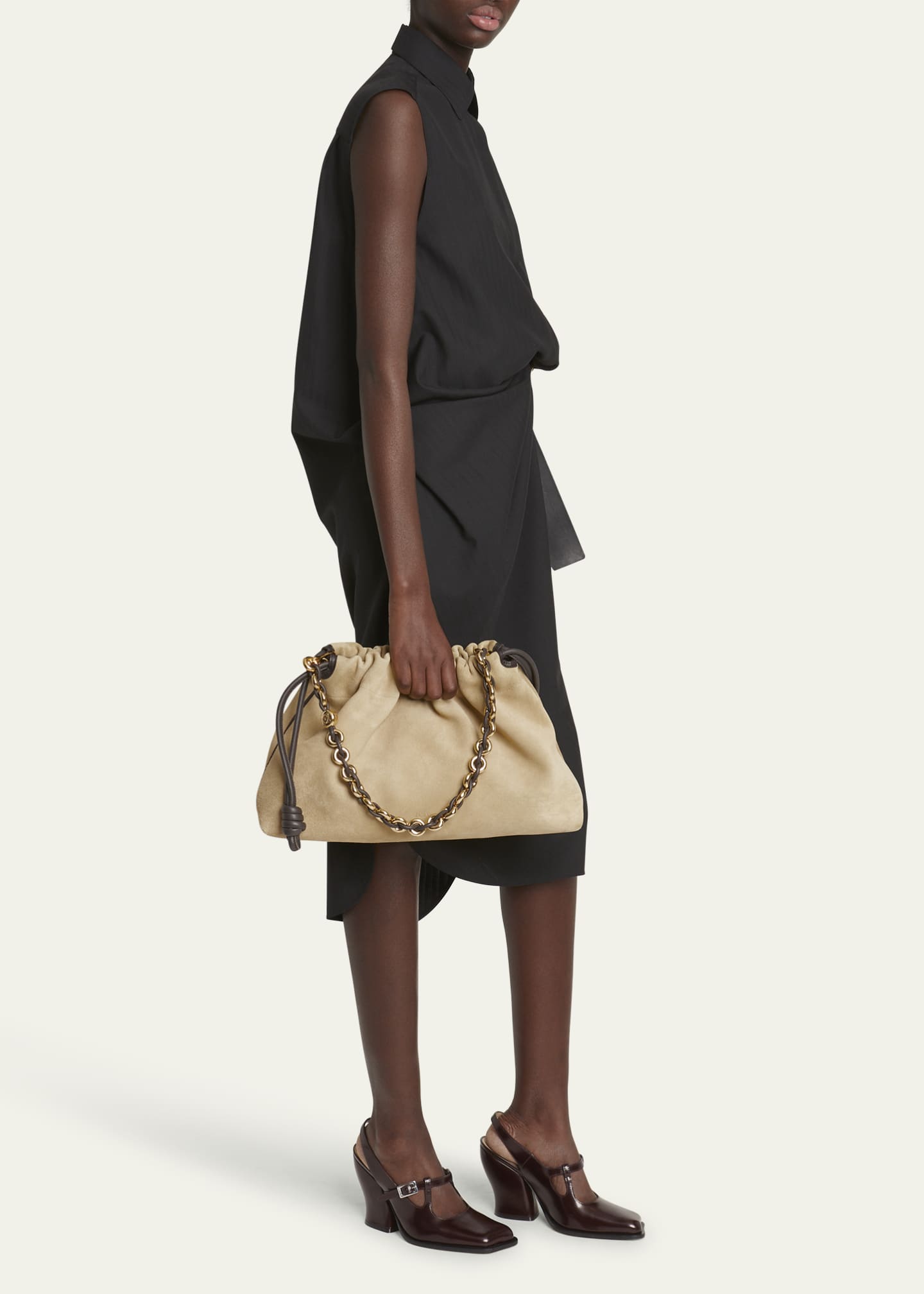 Loewe Flamenco Large Suede Shoulder Bag Image 5 of 5