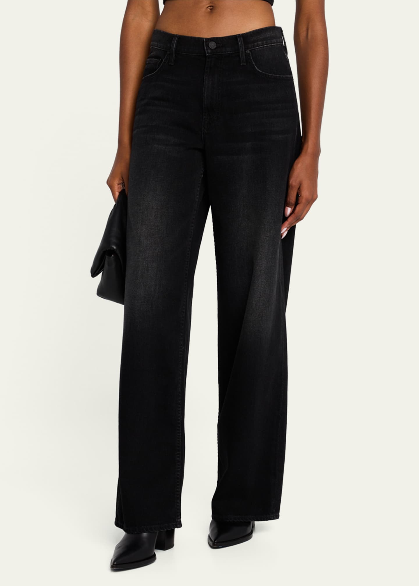 MOTHER The Spinner Zip Sneak Jeans Image 4 of 5
