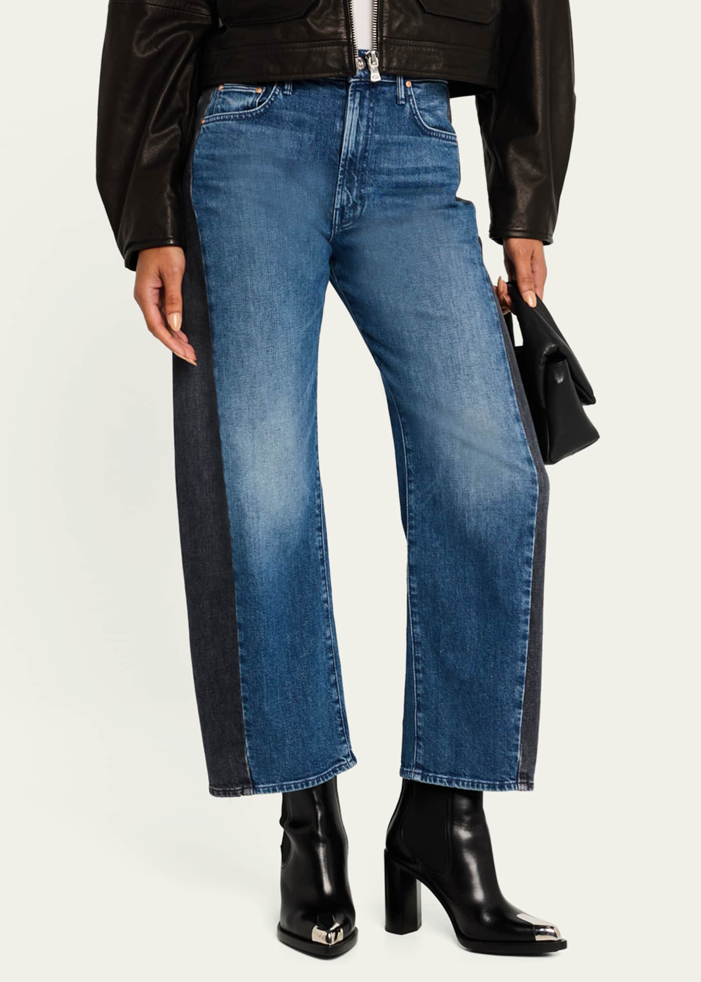 MOTHER Lil' Half Pipe Flood Jeans Image 3 of 4