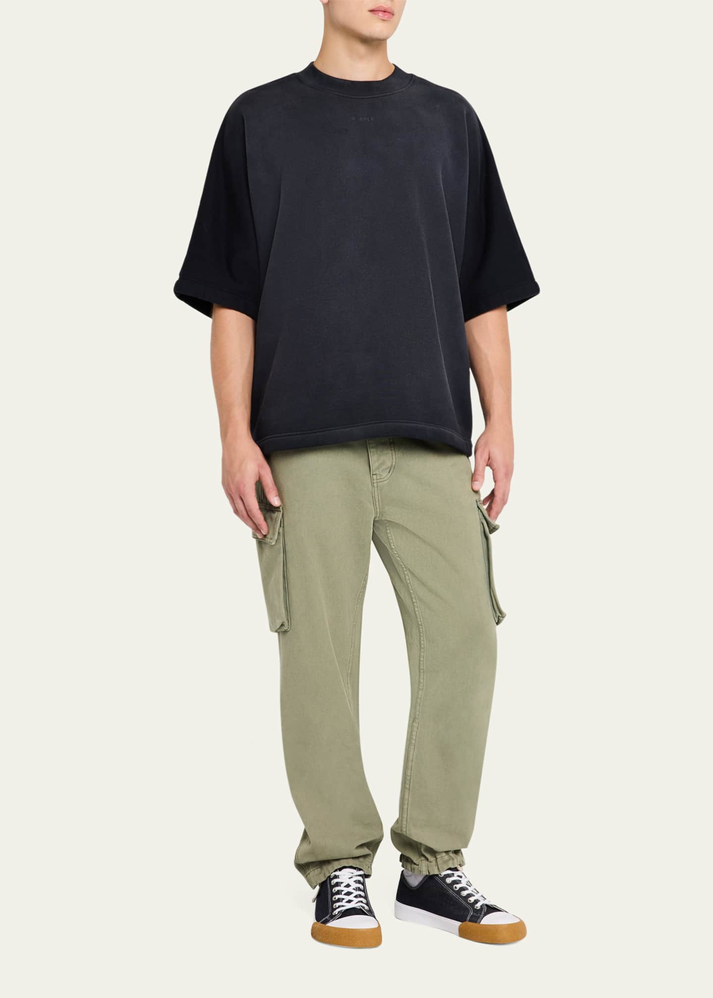 PURPLE Men's Canvas Cargo Pants Image 2 of 5