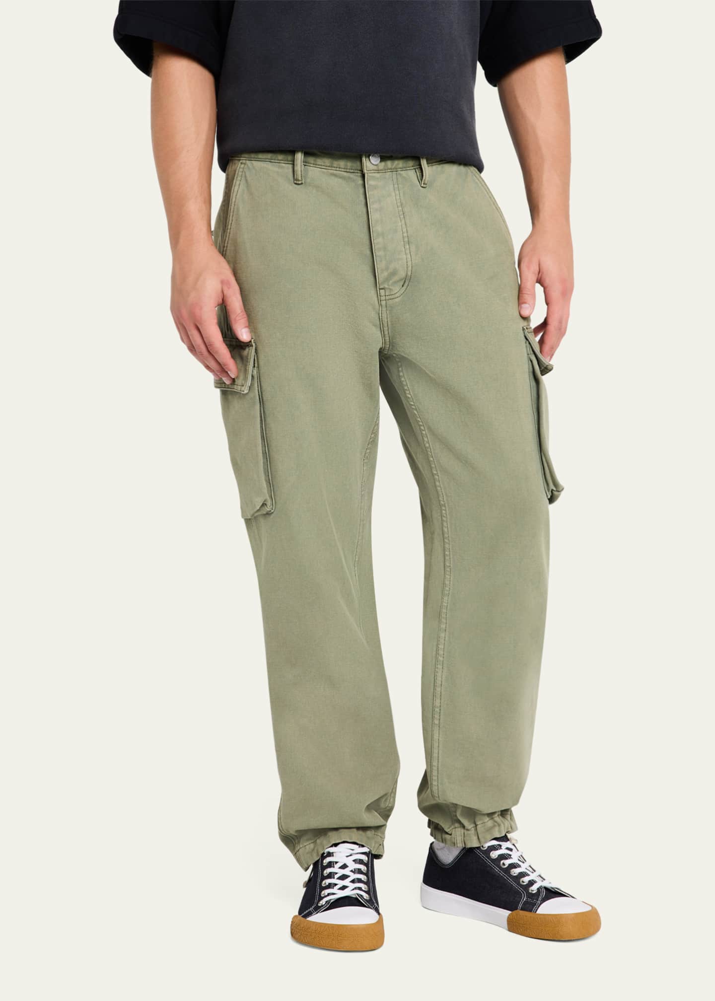 PURPLE Men's Canvas Cargo Pants Image 4 of 5