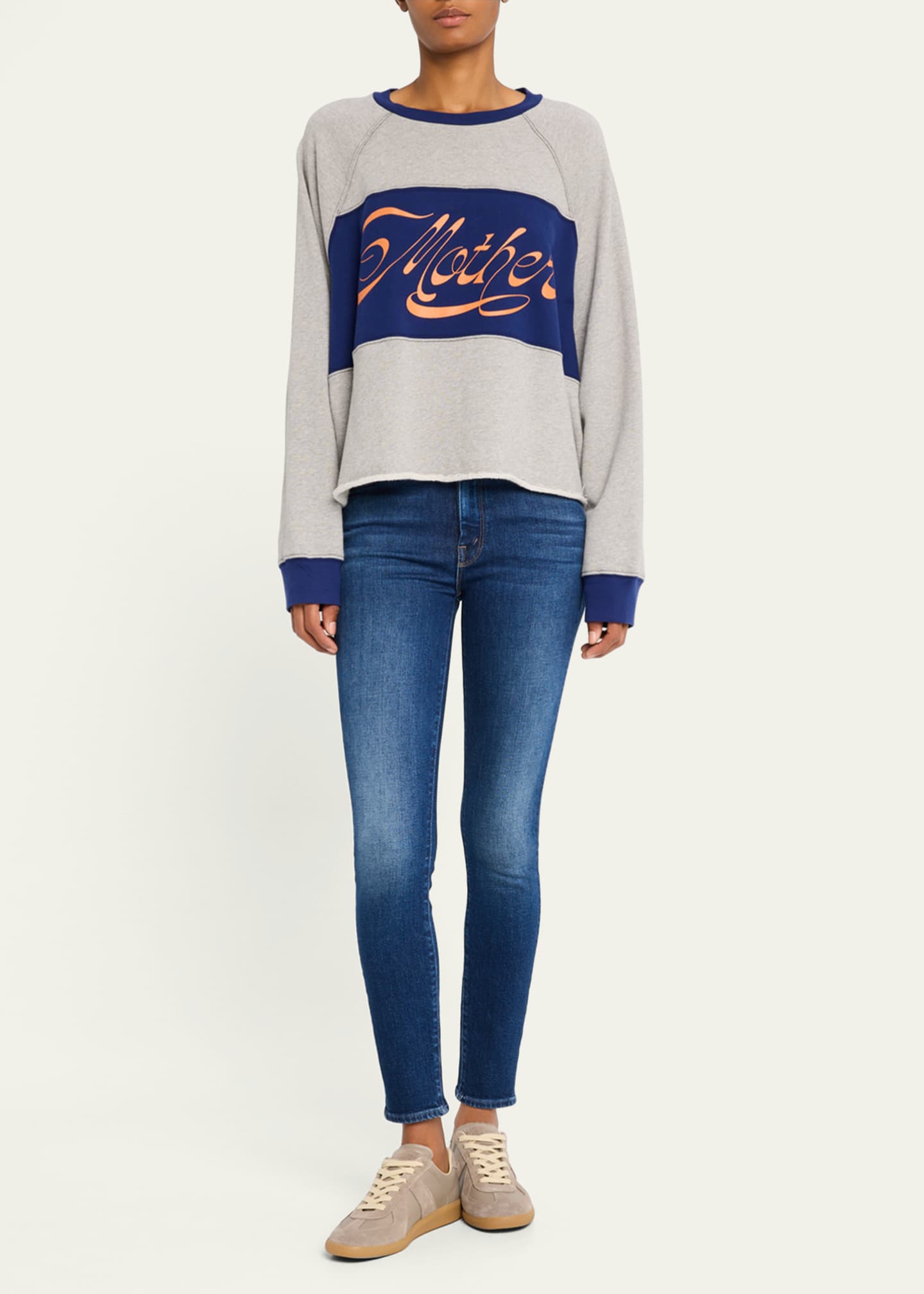 MOTHER The Boost Crop Slice Pullover Image 2 of 5