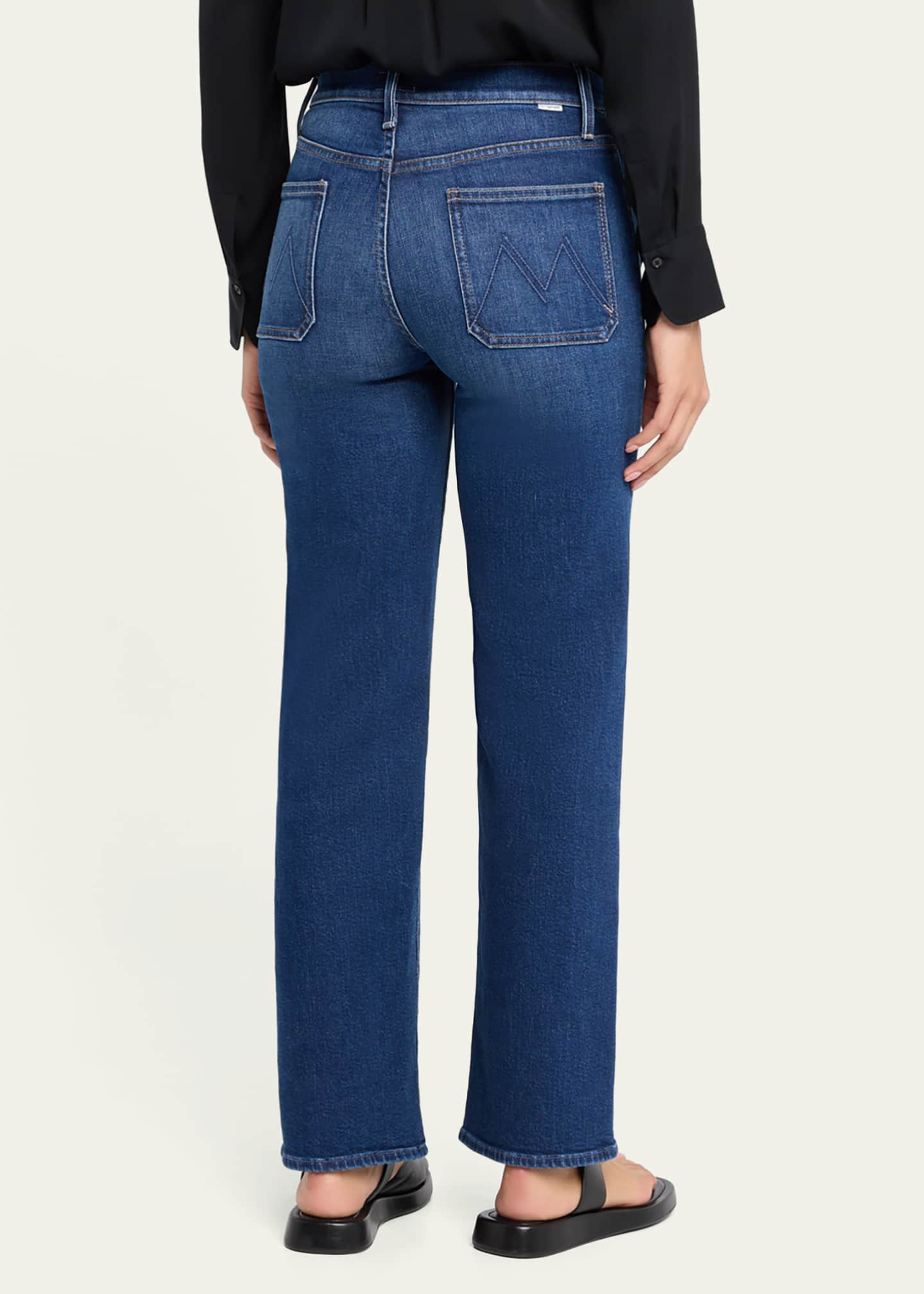 MOTHER Lil' Patch Pocket Rambler Zip Sneak Jeans - Bergdorf Goodman