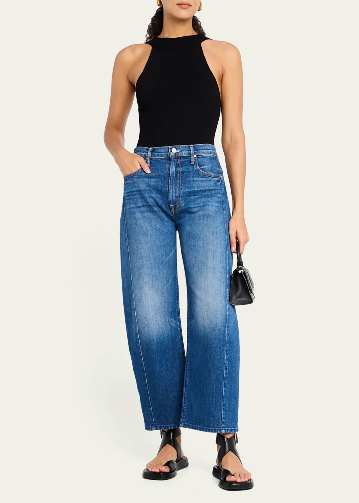MOTHER Lil' Full Pipe Flood Jeans Image 2 of 5
