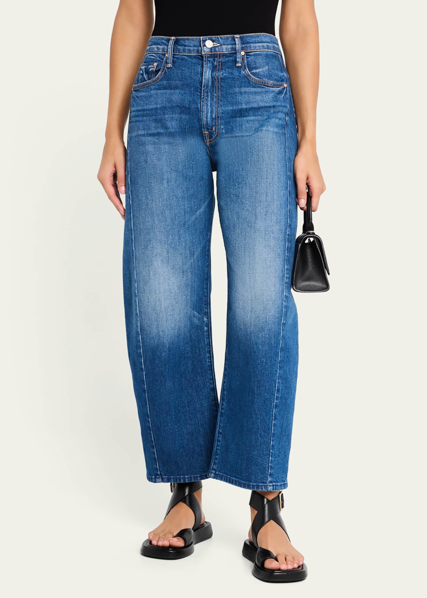 MOTHER Lil' Full Pipe Flood Jeans Image 4 of 5