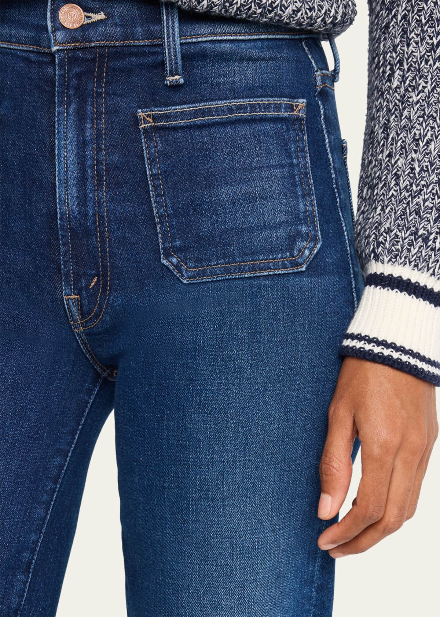 MOTHER The Patch Pocket Rambler Zip Sneak Jeans - Bergdorf Goodman