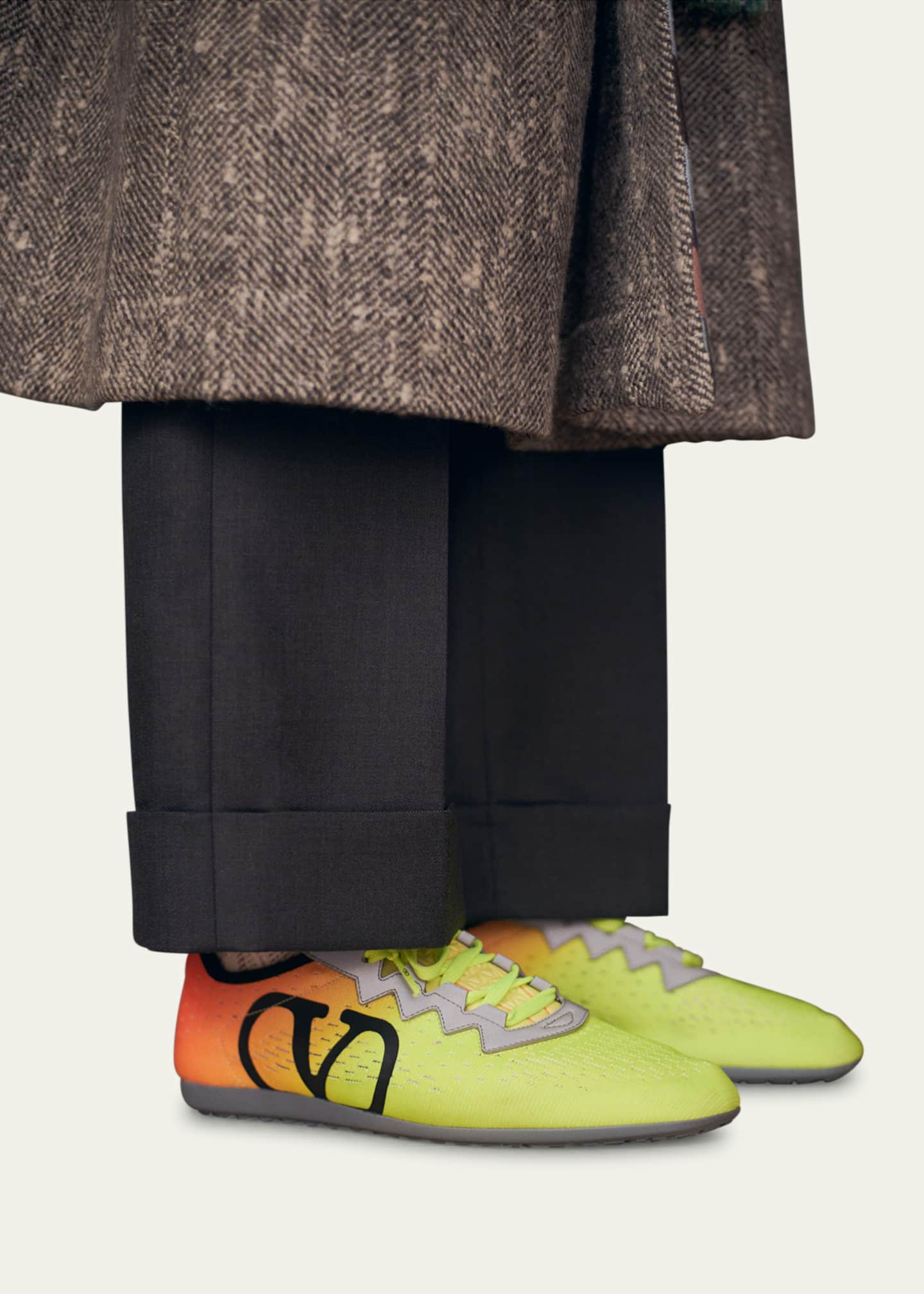 Valentino Garavani Men's Chromathon VLogo Knit Runner Sneakers Image 2 of 3