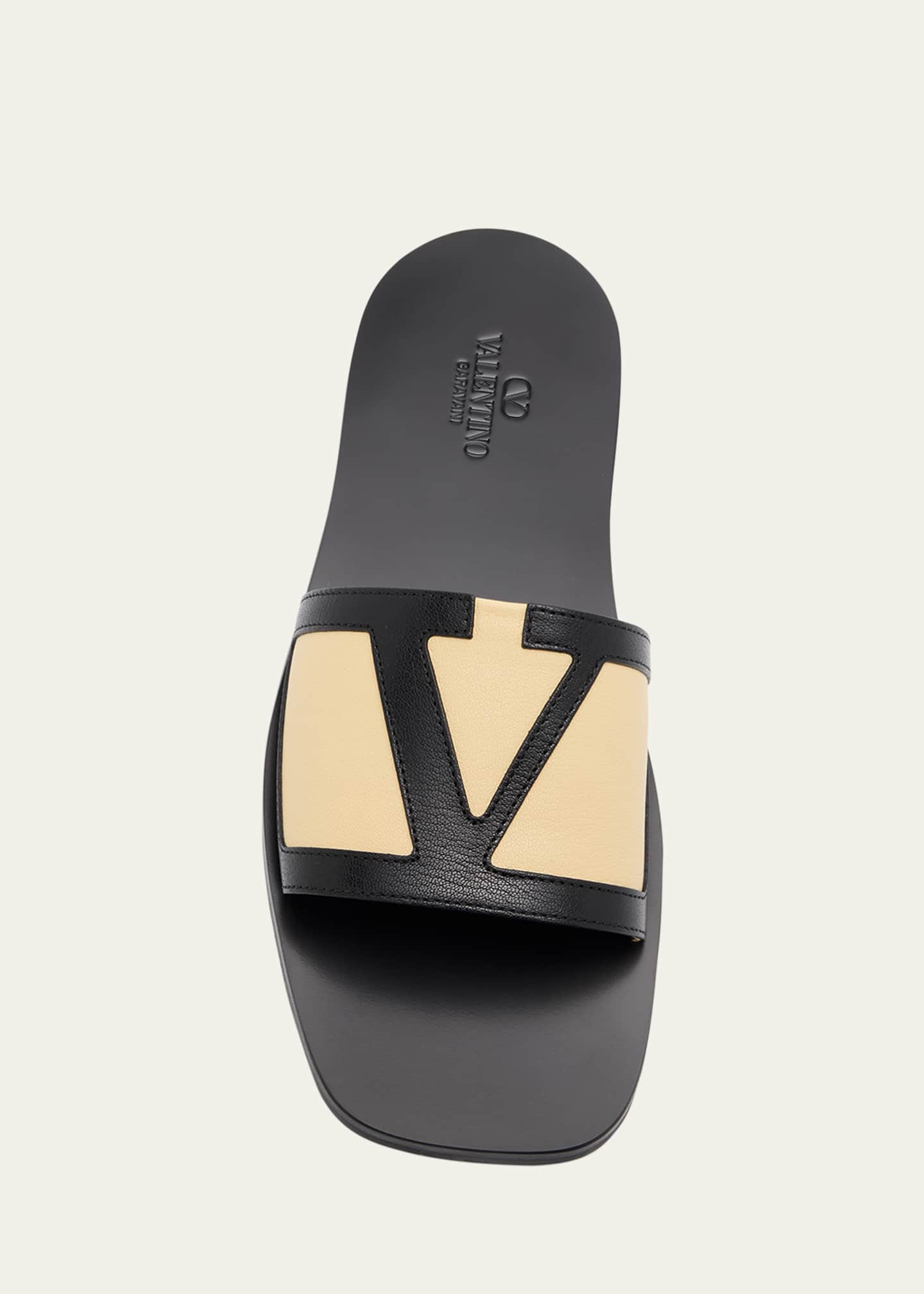Valentino Garavani Men's Viva Superstar Leather Slide Sandals Image 6 of 6