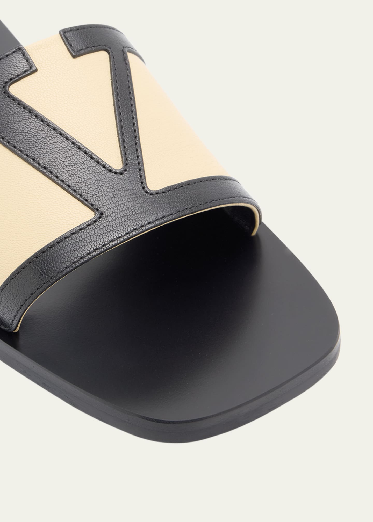 Valentino Garavani Men's Viva Superstar Leather Slide Sandals Image 5 of 6