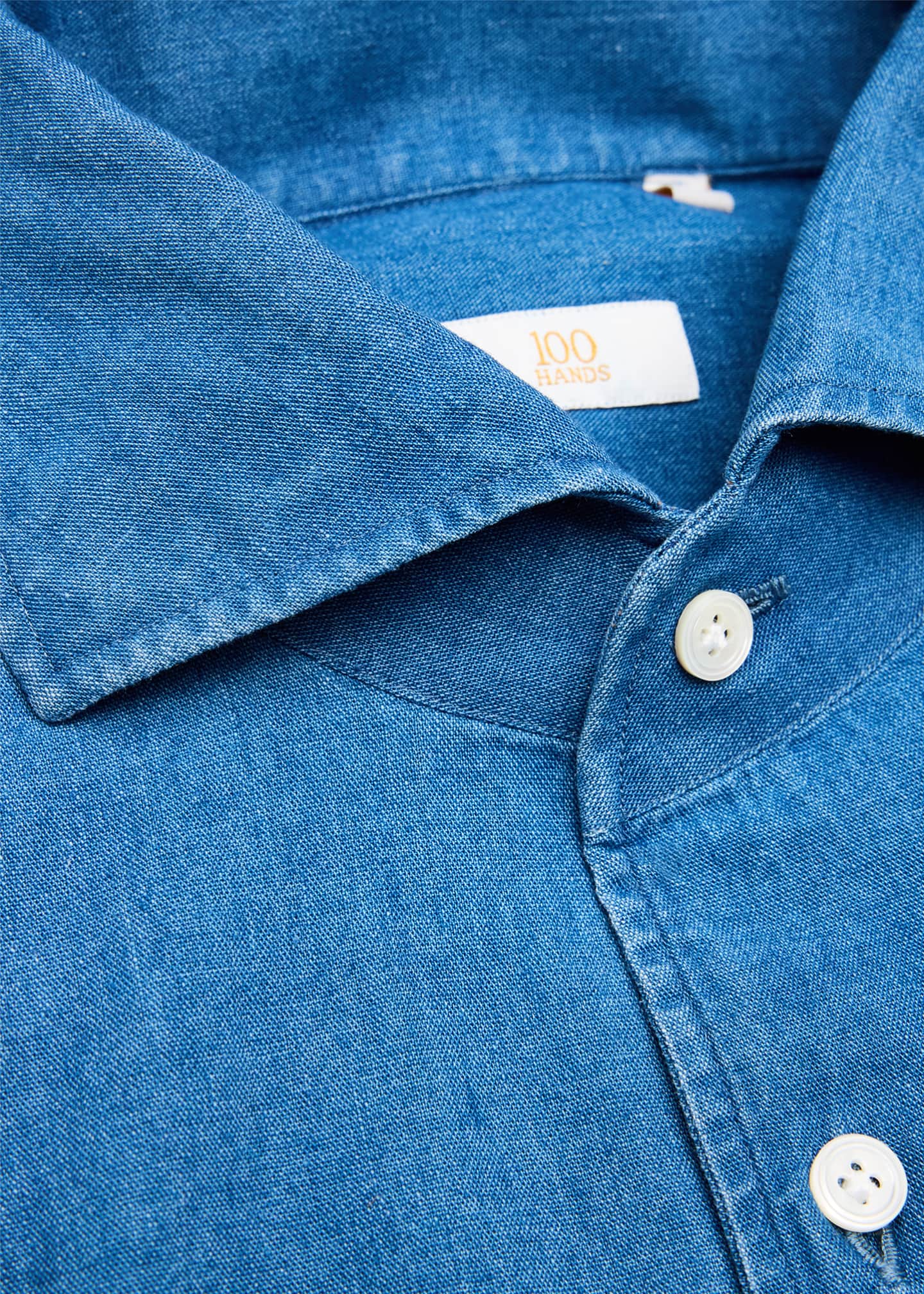 100Hands Men's Japanese Denim Sport Shirt Image 2 of 2