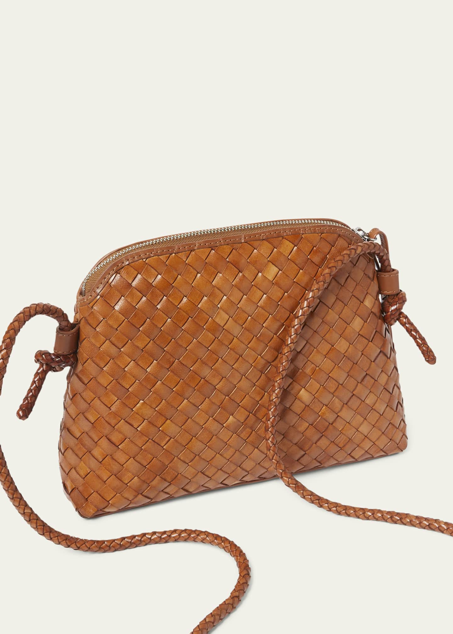 Loeffler Randall Mallory Zip Woven Leather Crossbody Bag Image 2 of 3
