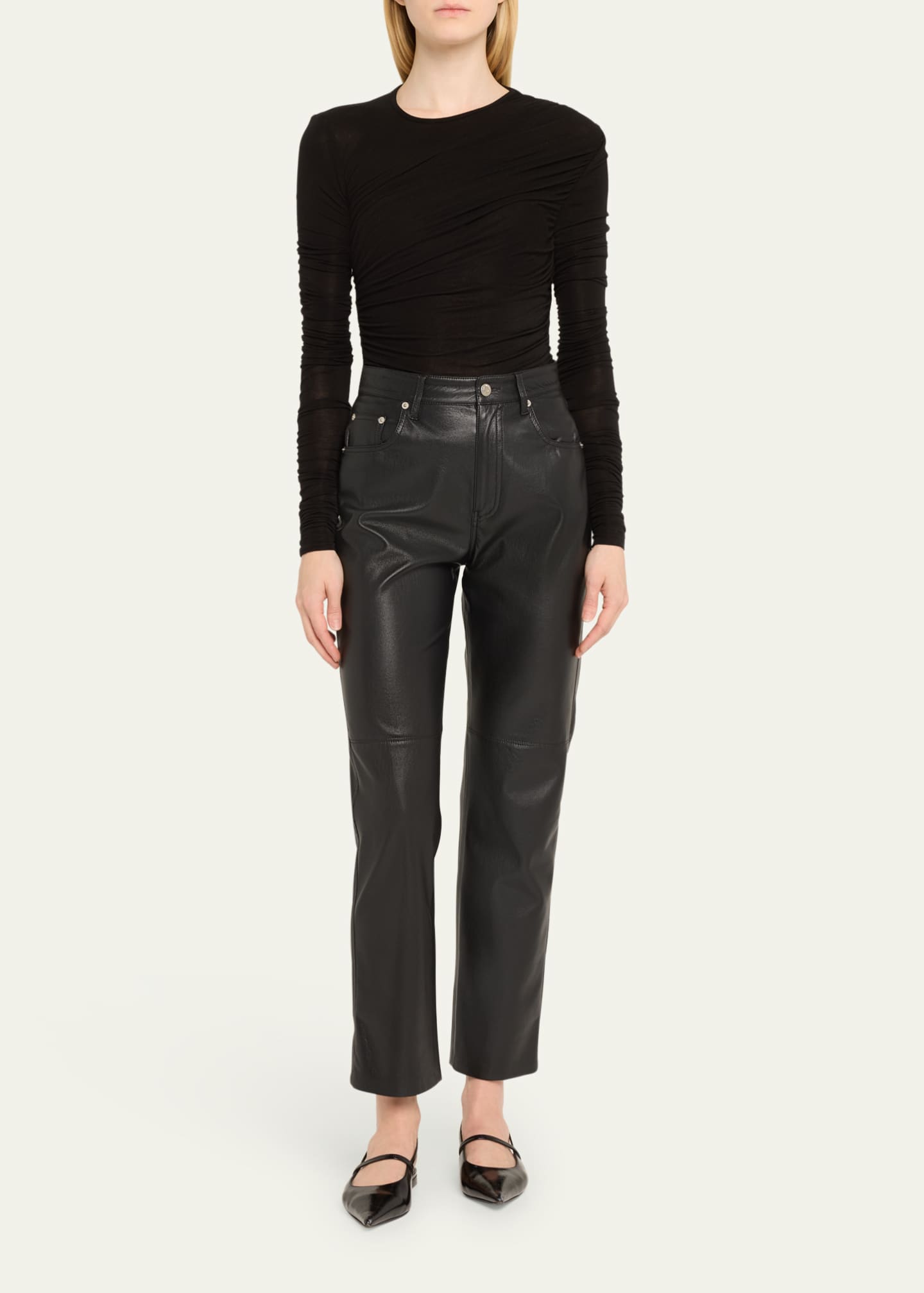 AGOLDE Tania Long-Sleeve Twist Tee Image 2 of 5