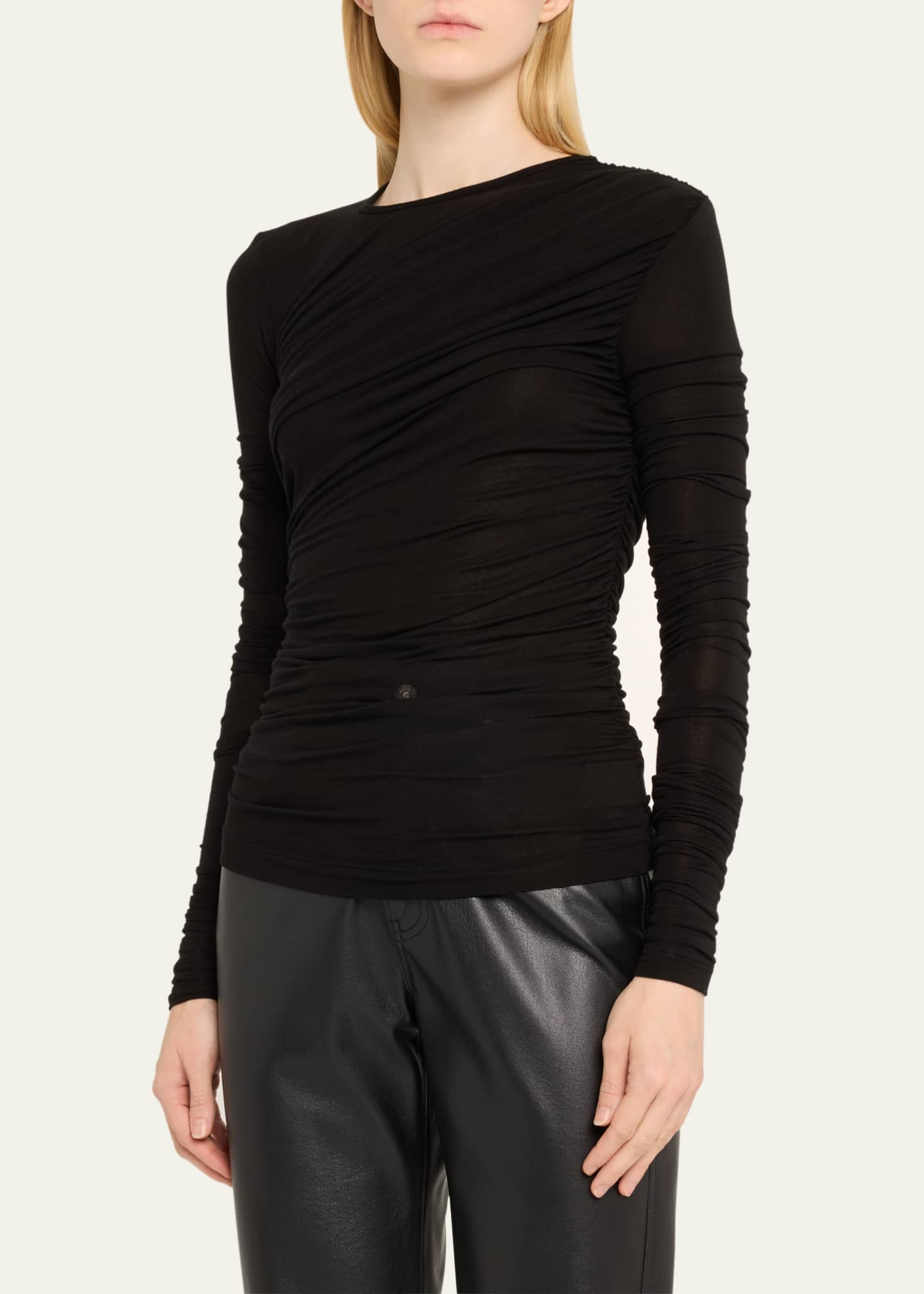 AGOLDE Tania Long-Sleeve Twist Tee Image 4 of 5