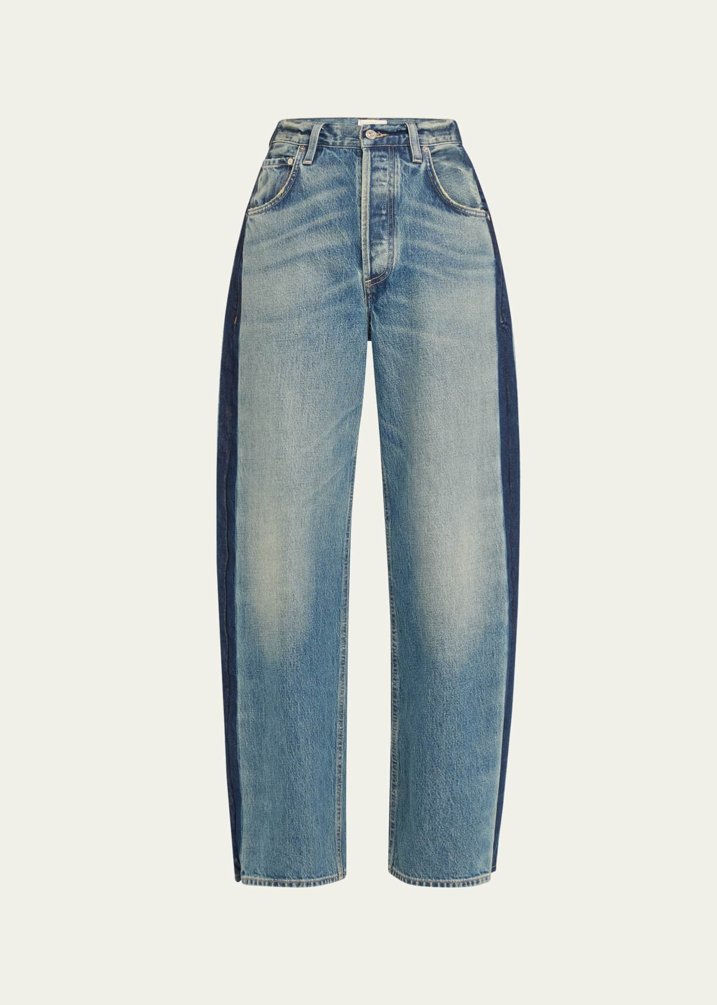 Citizens of Humanity Ayla Baggy Jeans with Tuxedo Stripe