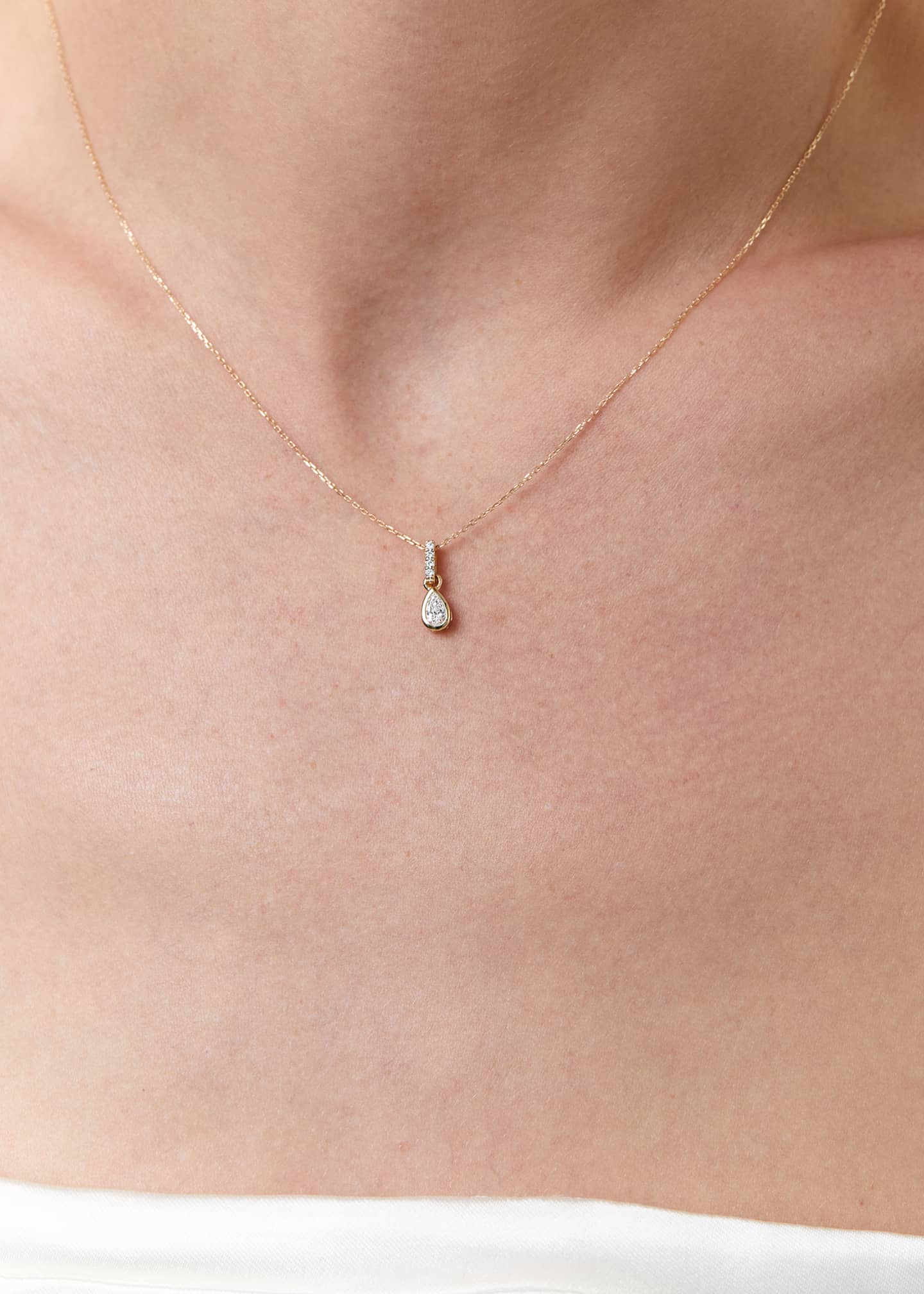 Mateo 14K Yellow Gold Pear Diamond Necklace Image 2 of 3