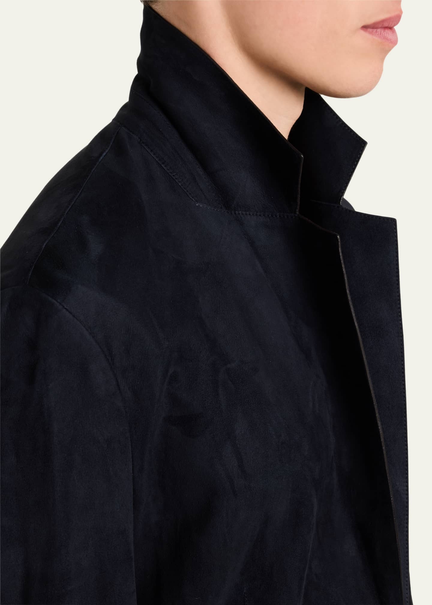 Giorgio Armani Men's Single-Breasted Suede Jacket Image 7 of 8