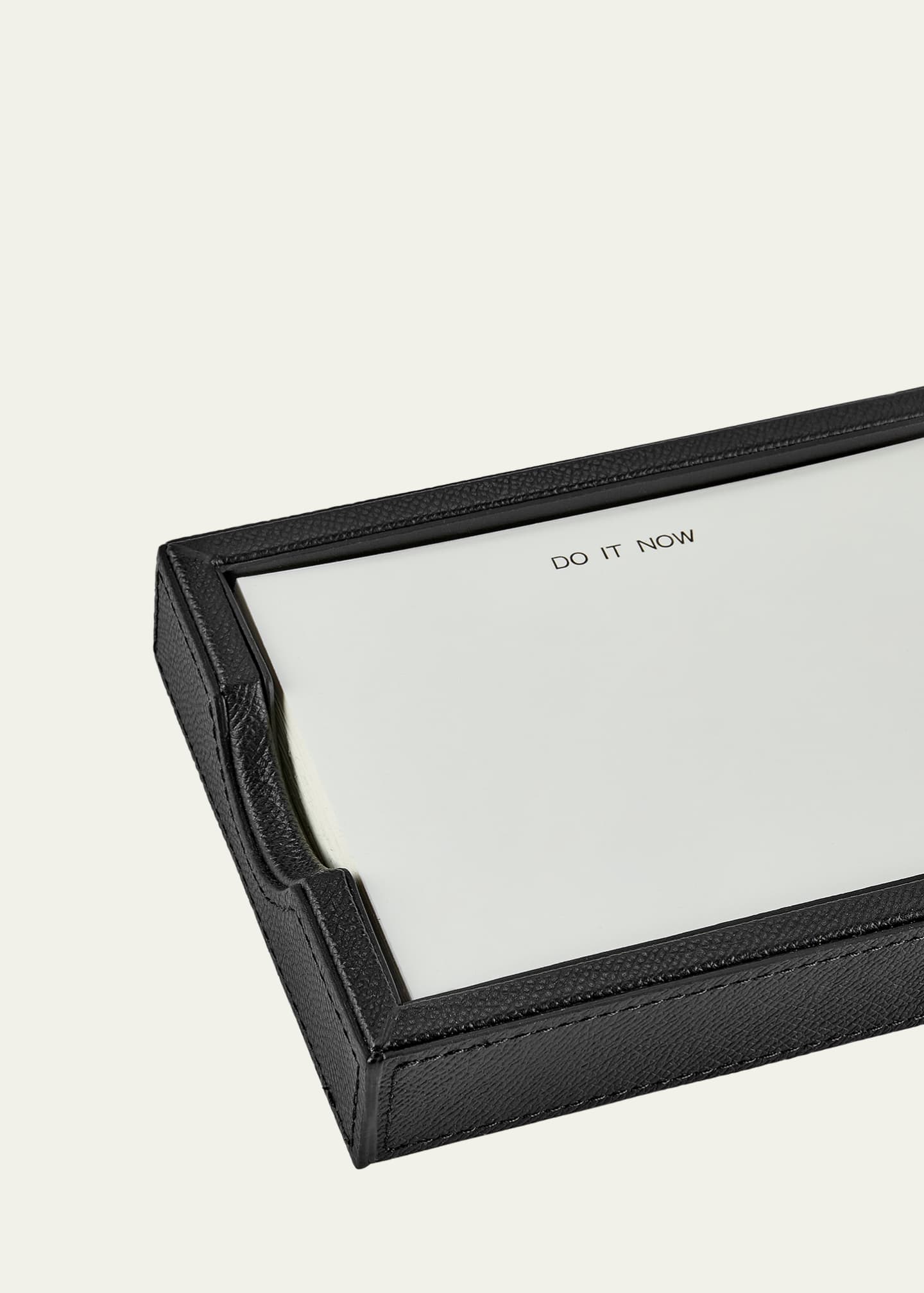 Graphic Image Leather Memo Tray with 100 "Do It Now" Note Cards