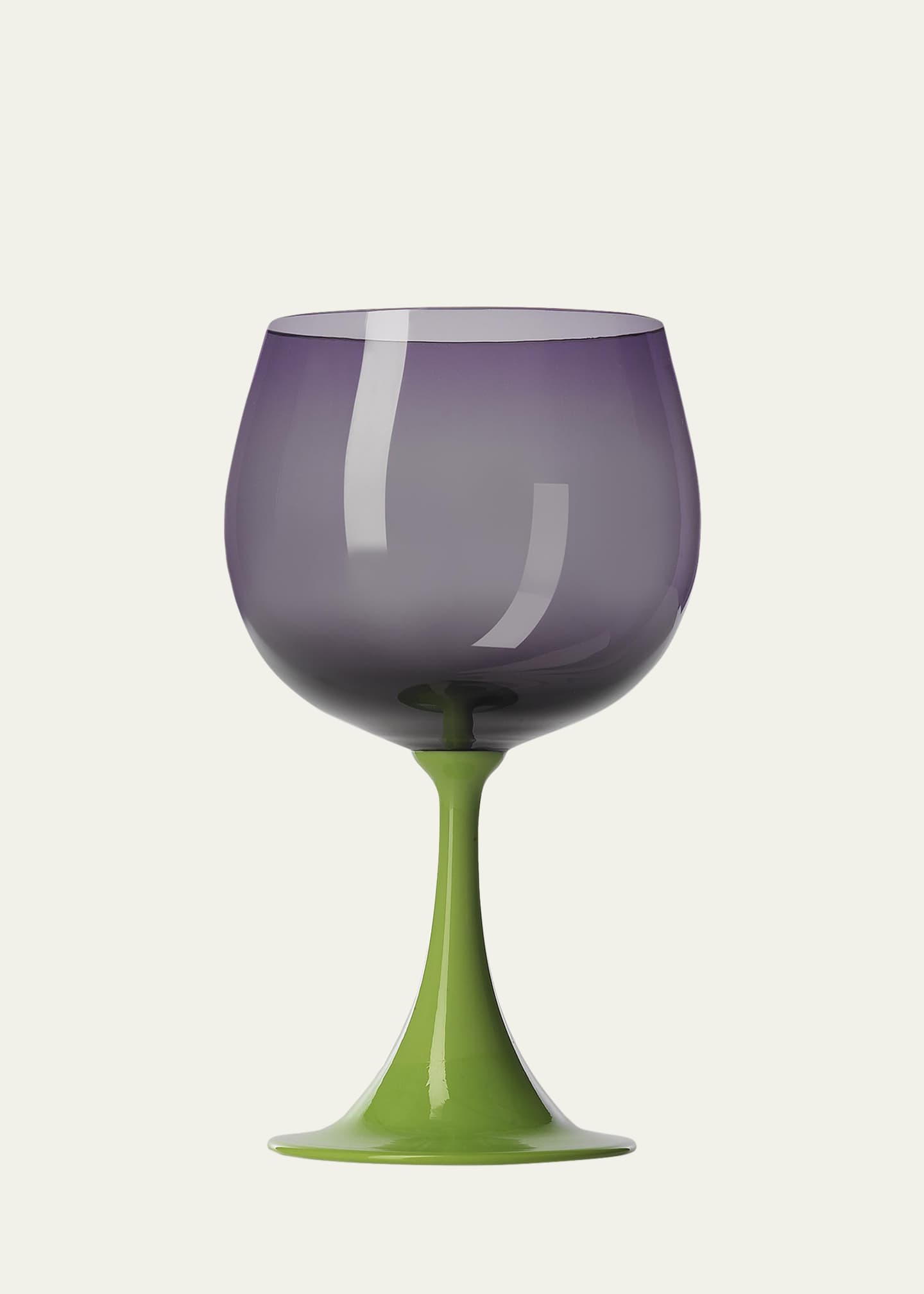 Nason Moretti Burlesque Pea Green/Periwinkle Wine Glass, 29 oz.
