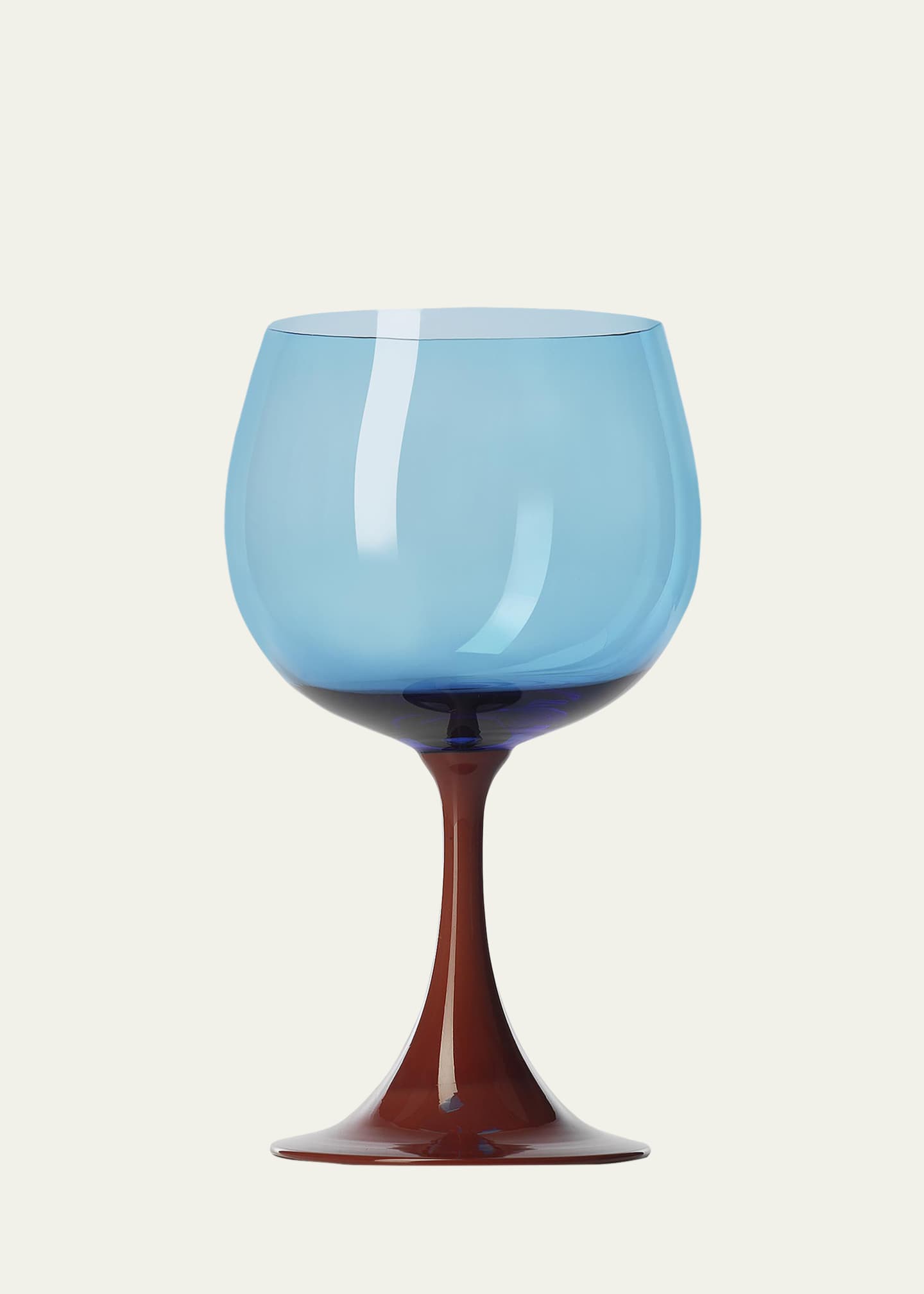 Nason Moretti Burlesque Coral/Aquamarine Wine Glass, 29 oz.