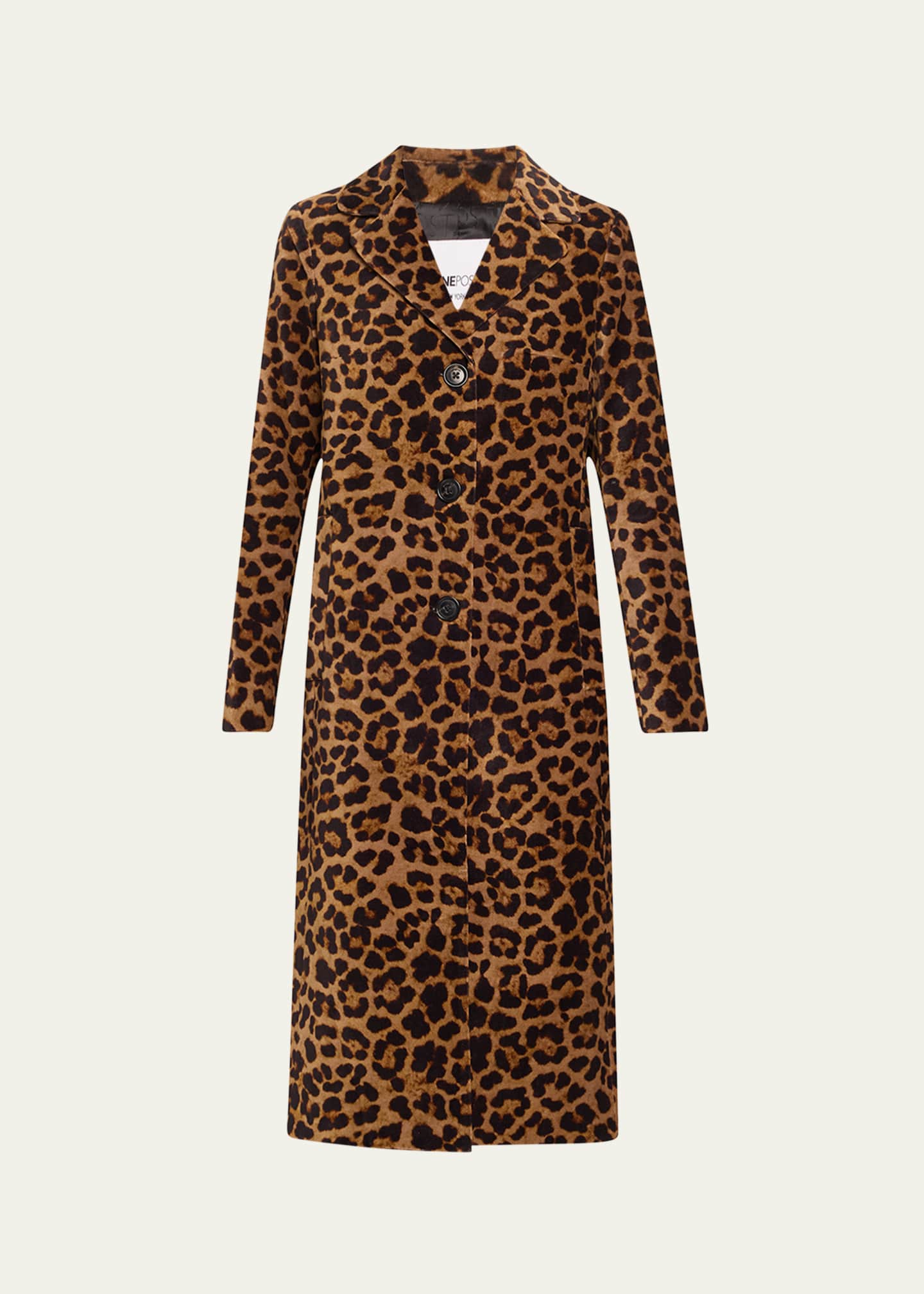 Velvet leopard coat outlet
