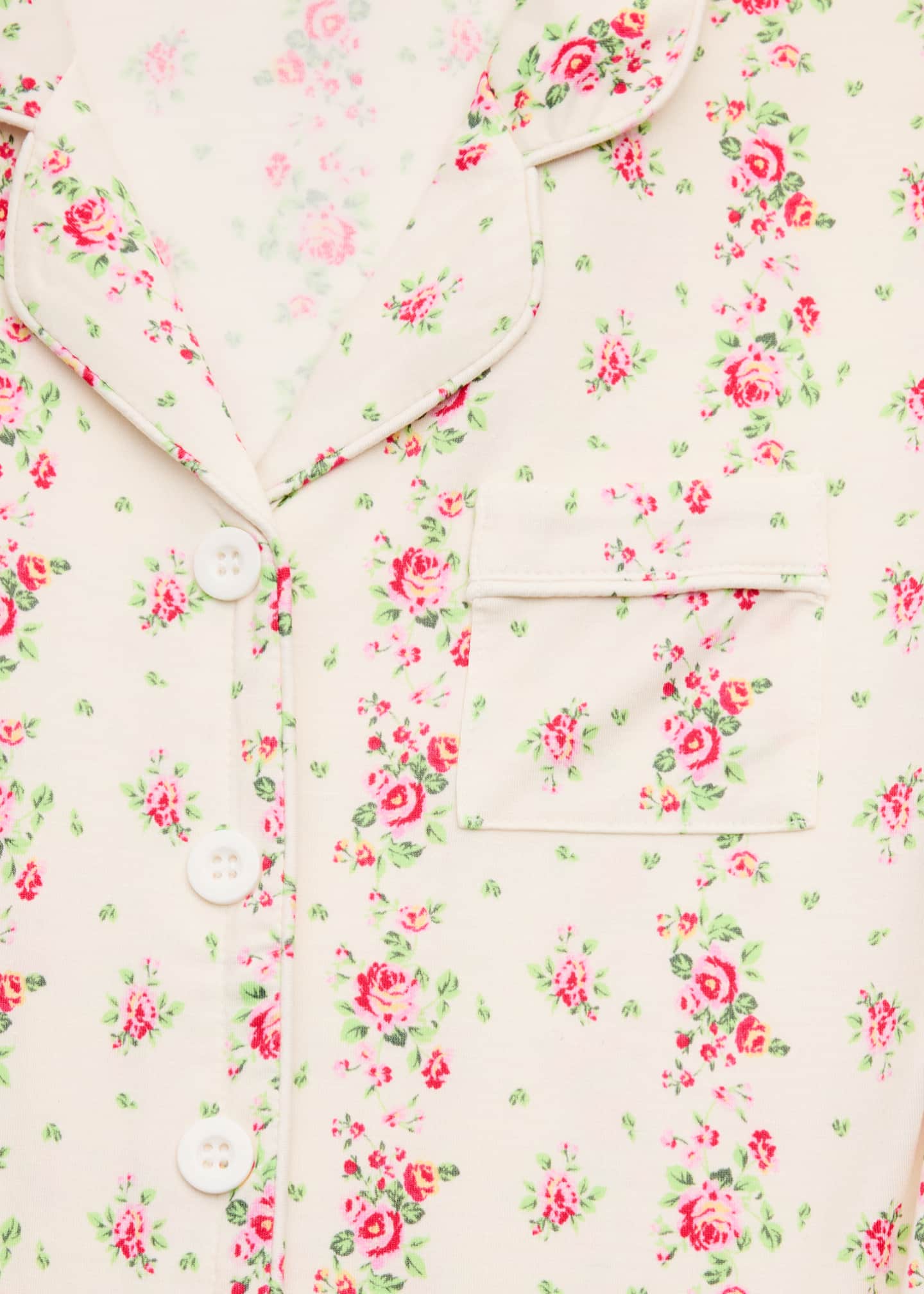 KatieJ NYC Girl's Two-Piece Floral-Print Pajamas, Size S-XL Image 3 of 3