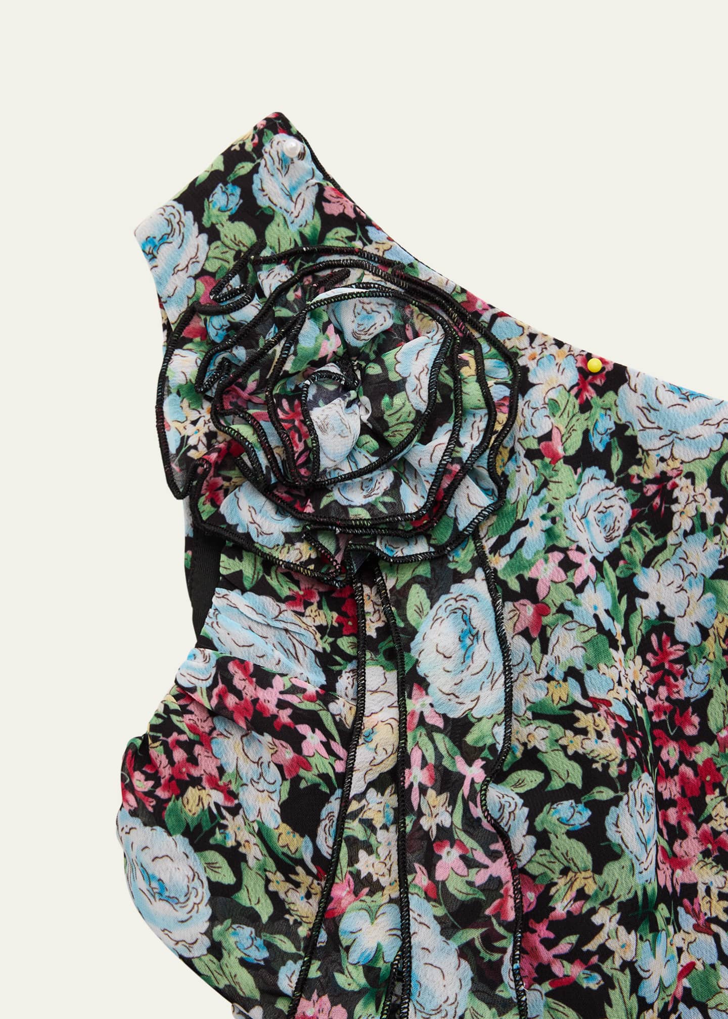 Katie J NYC Girls Chocolate Floral Marlee Top