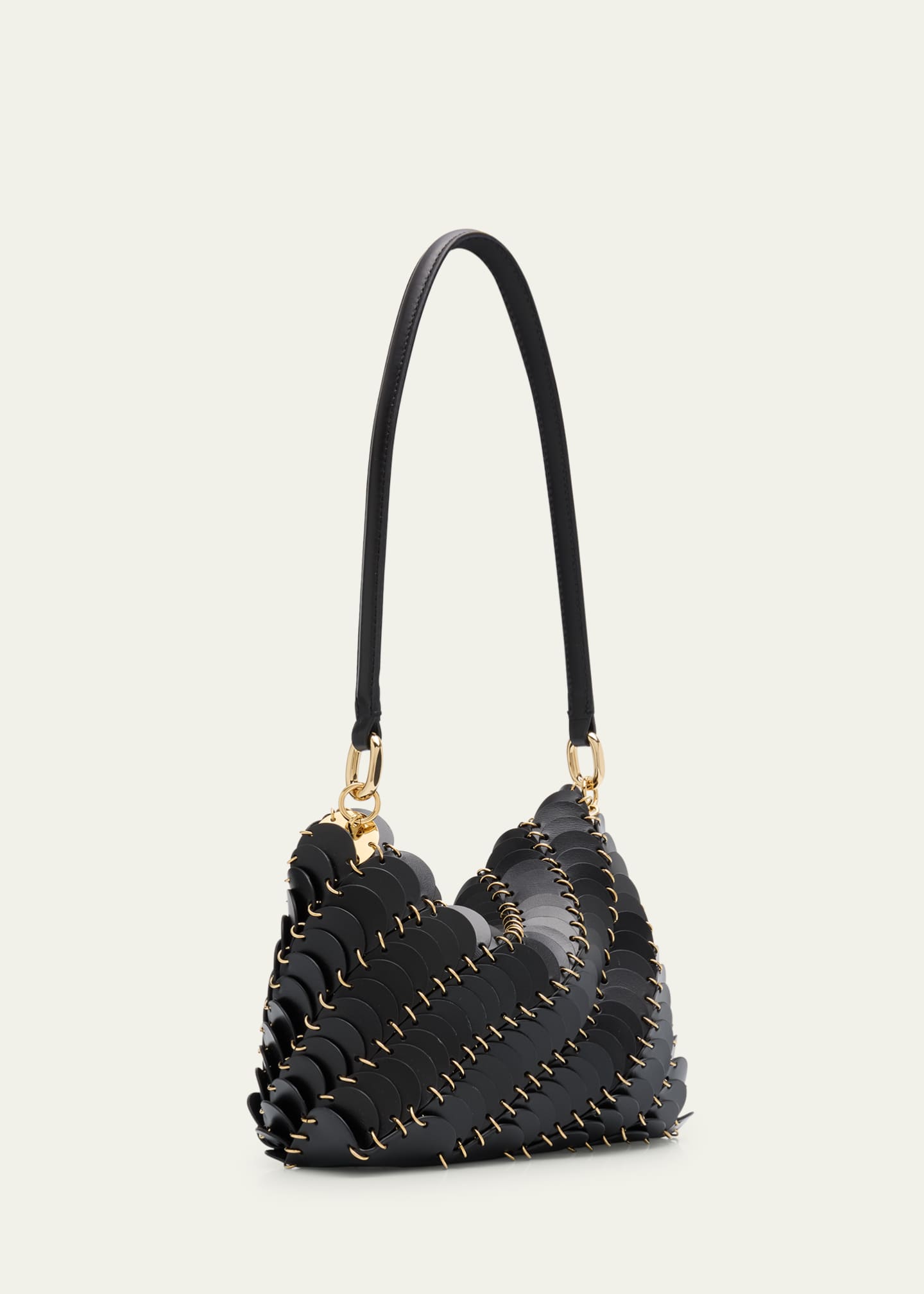 Rabanne Disc-Link Leather Shoulder Bag Image 3 of 6