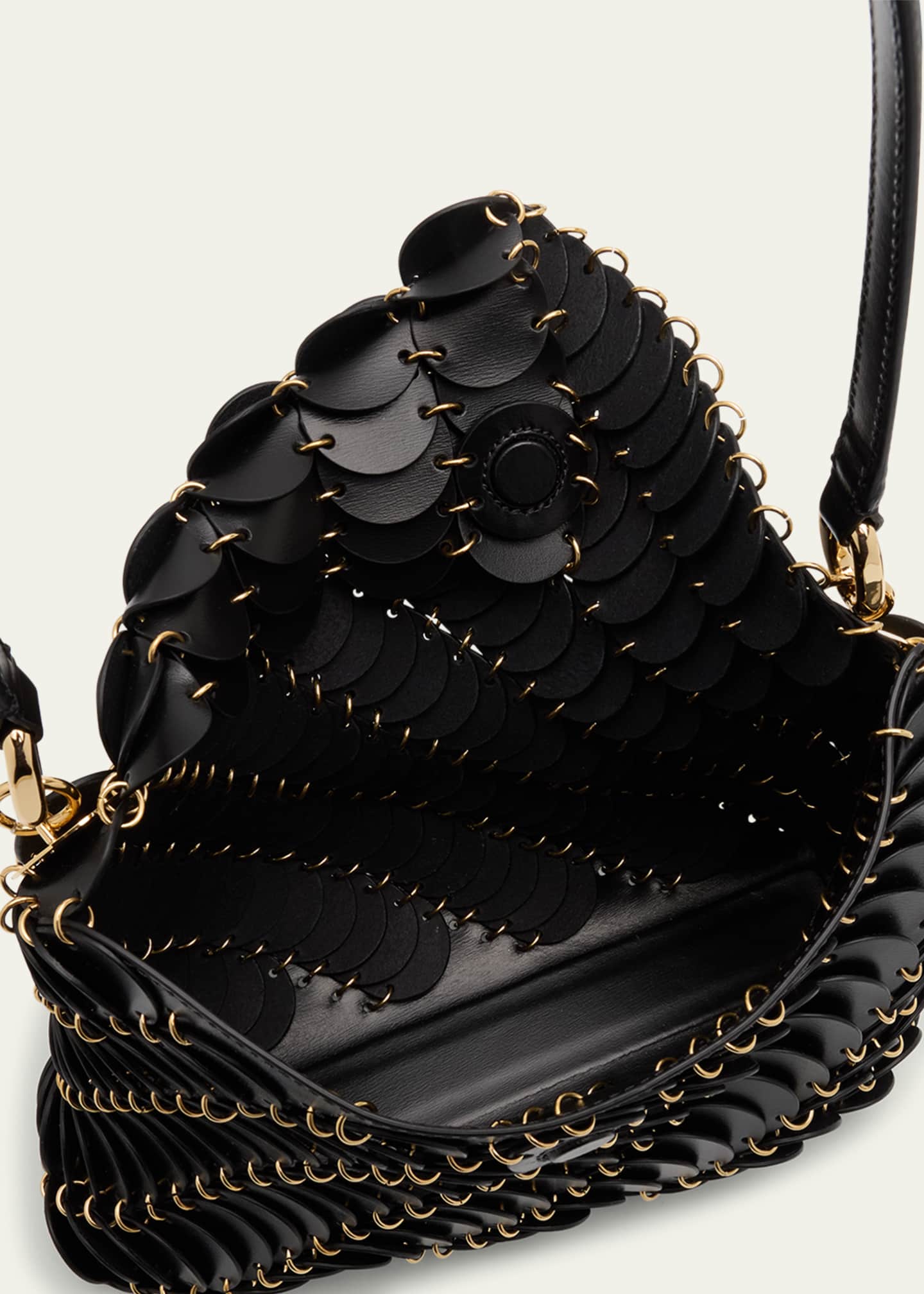Rabanne Disc-Link Leather Shoulder Bag Image 4 of 6