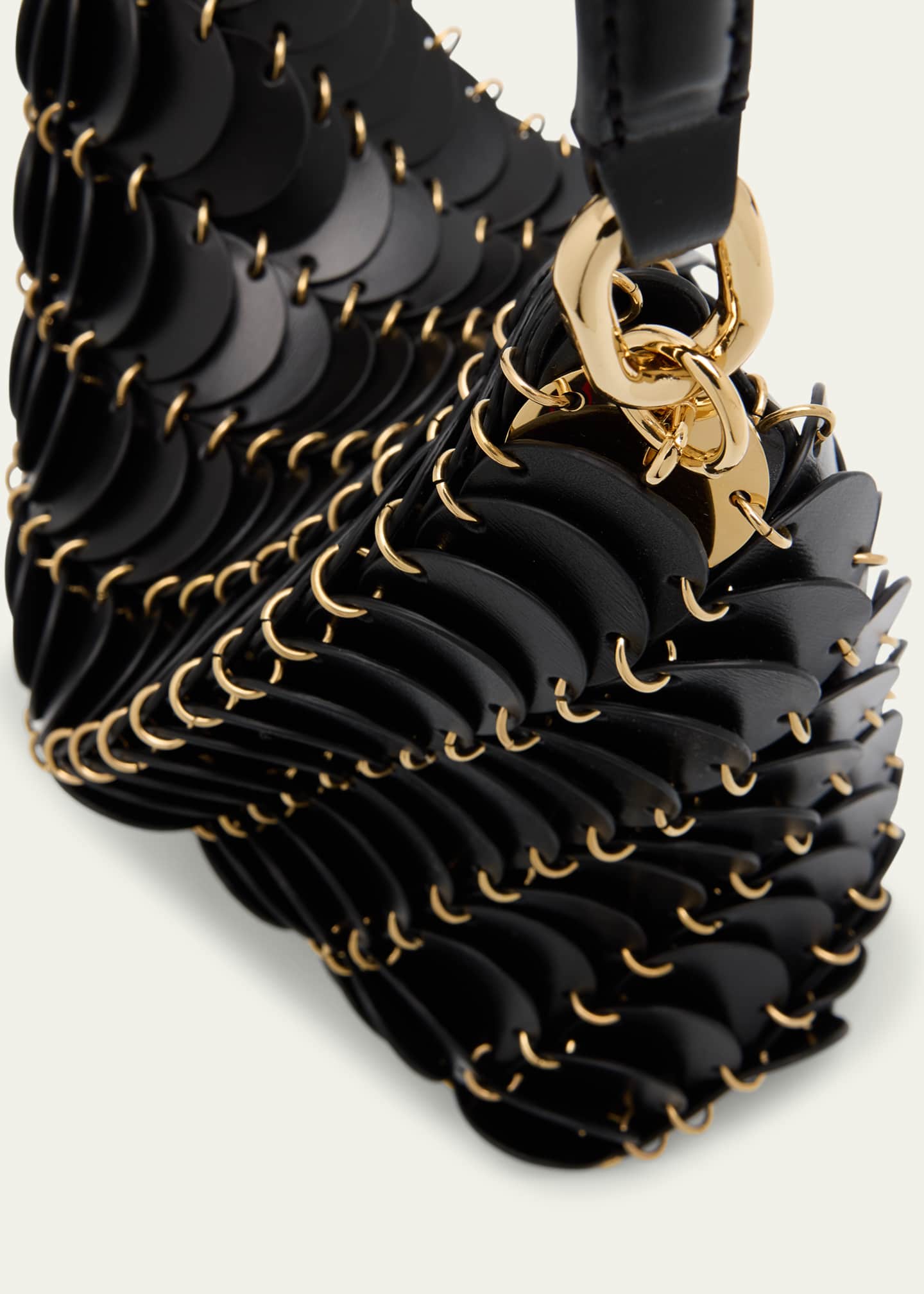 Rabanne Disc-Link Leather Shoulder Bag Image 6 of 6