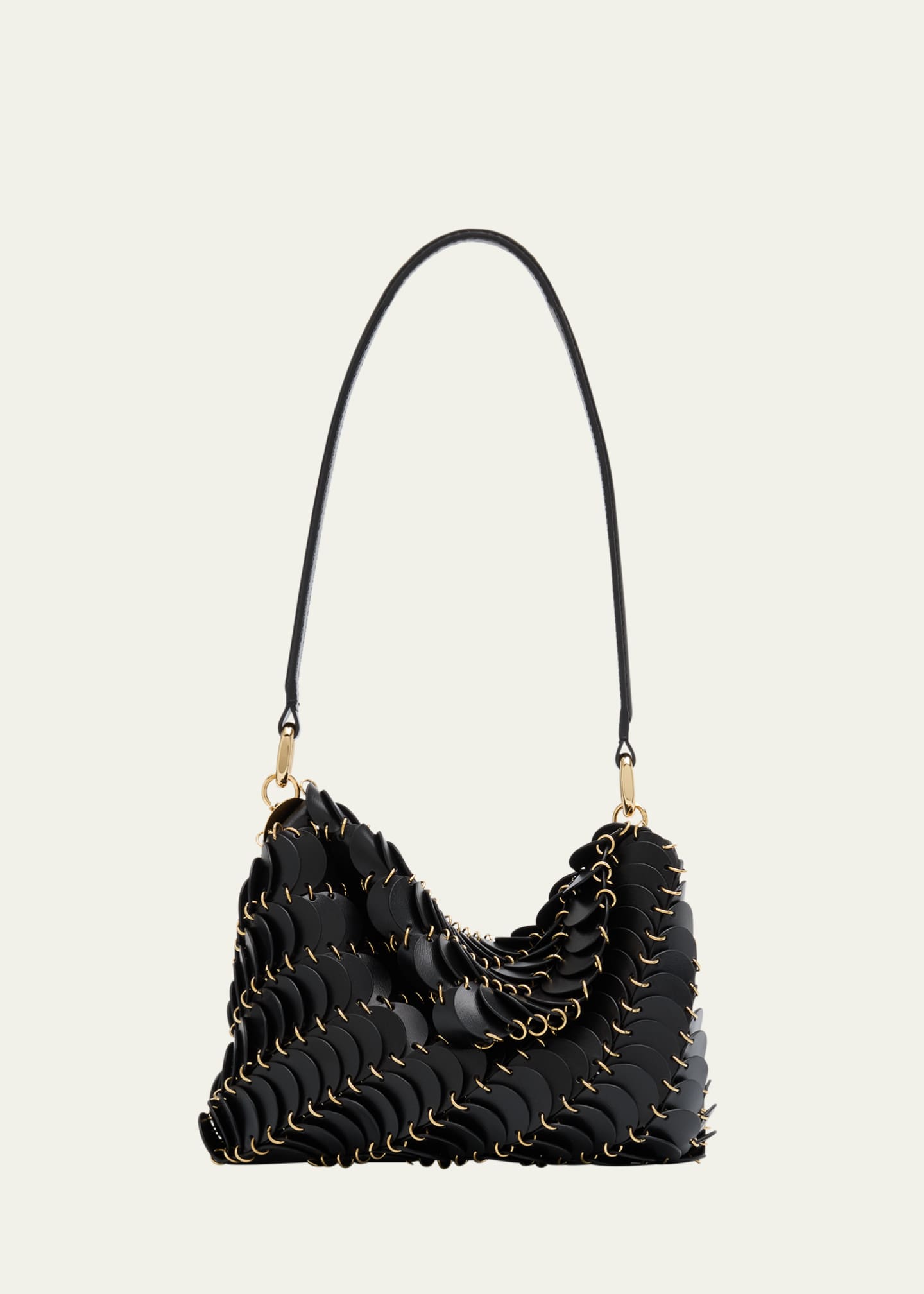 Rabanne Disc-Link Leather Shoulder Bag Image 1 of 6