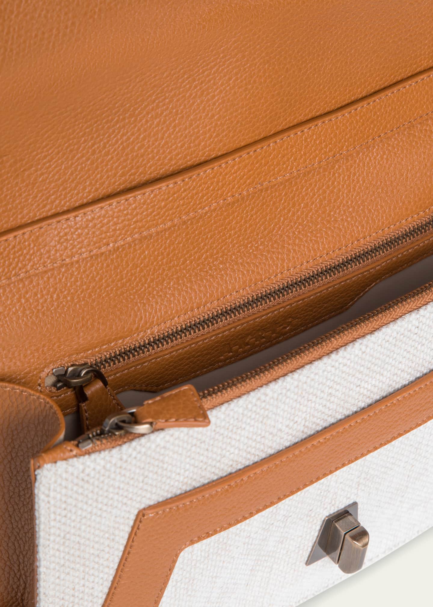 Akris Anouk City Canvas & Leather Crossbody Bag Image 3 of 4