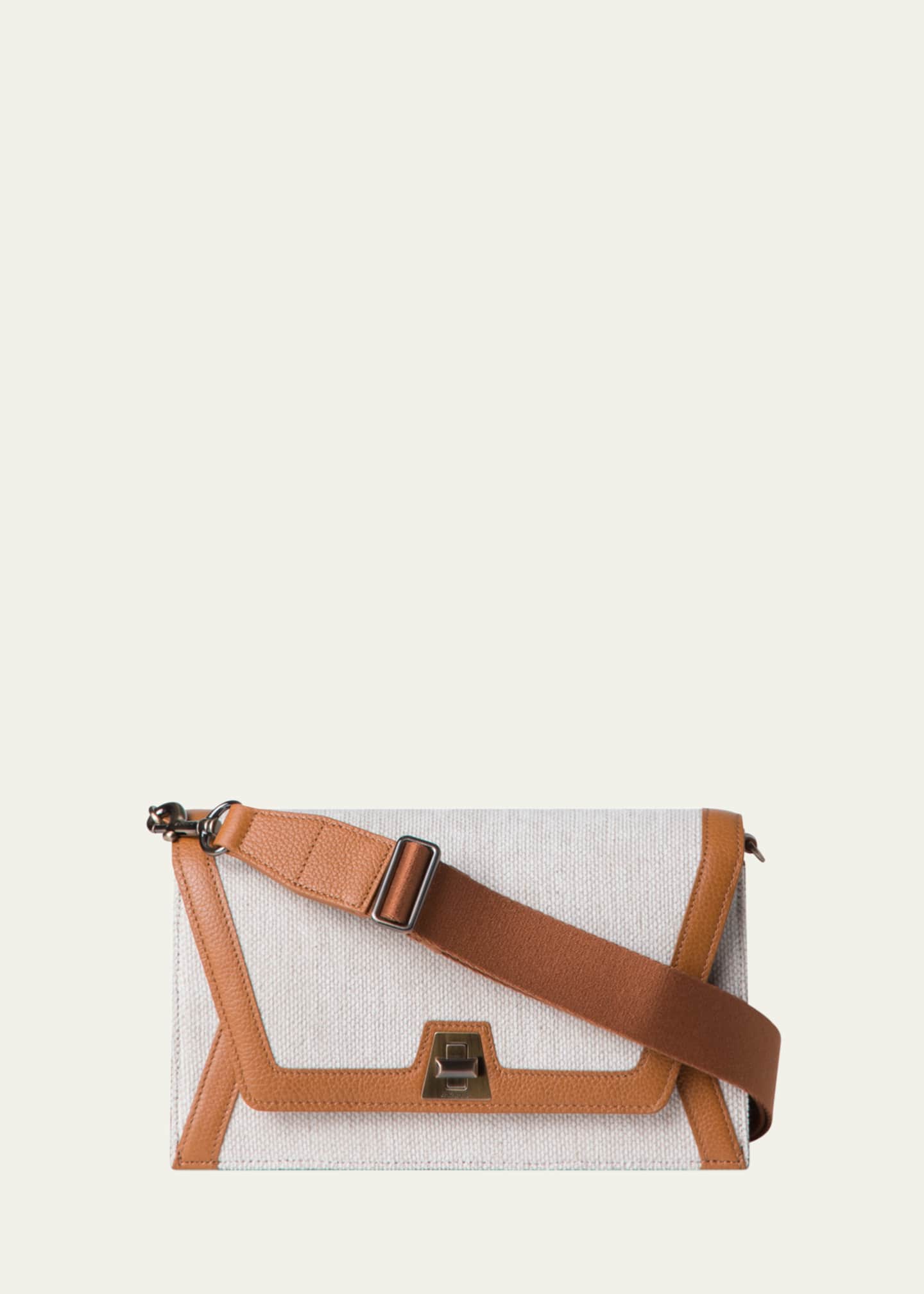 Akris Anouk City Canvas & Leather Crossbody Bag Image 1 of 4