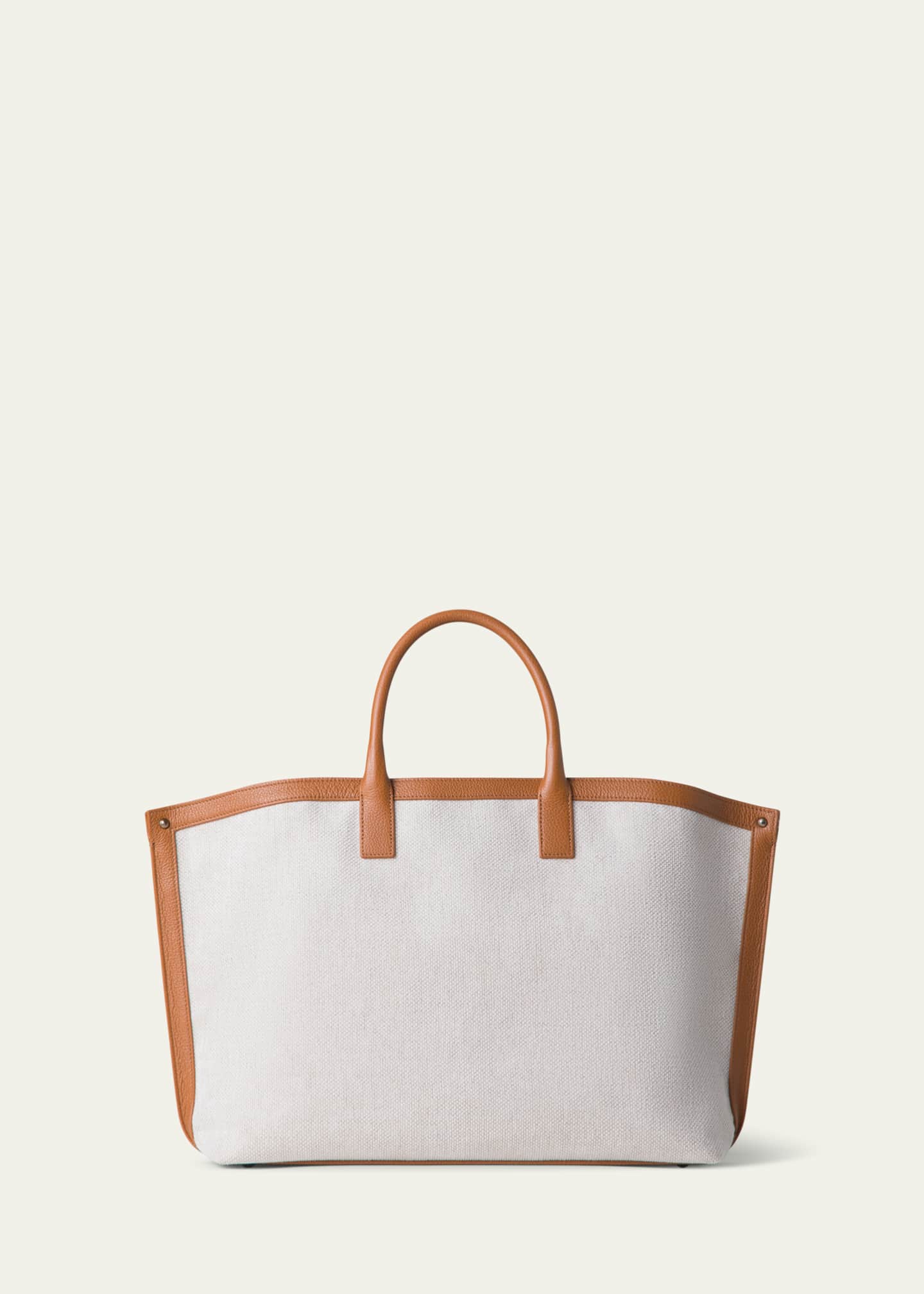 Akris Ai Canvas & Leather Tote Bag Image 4 of 4