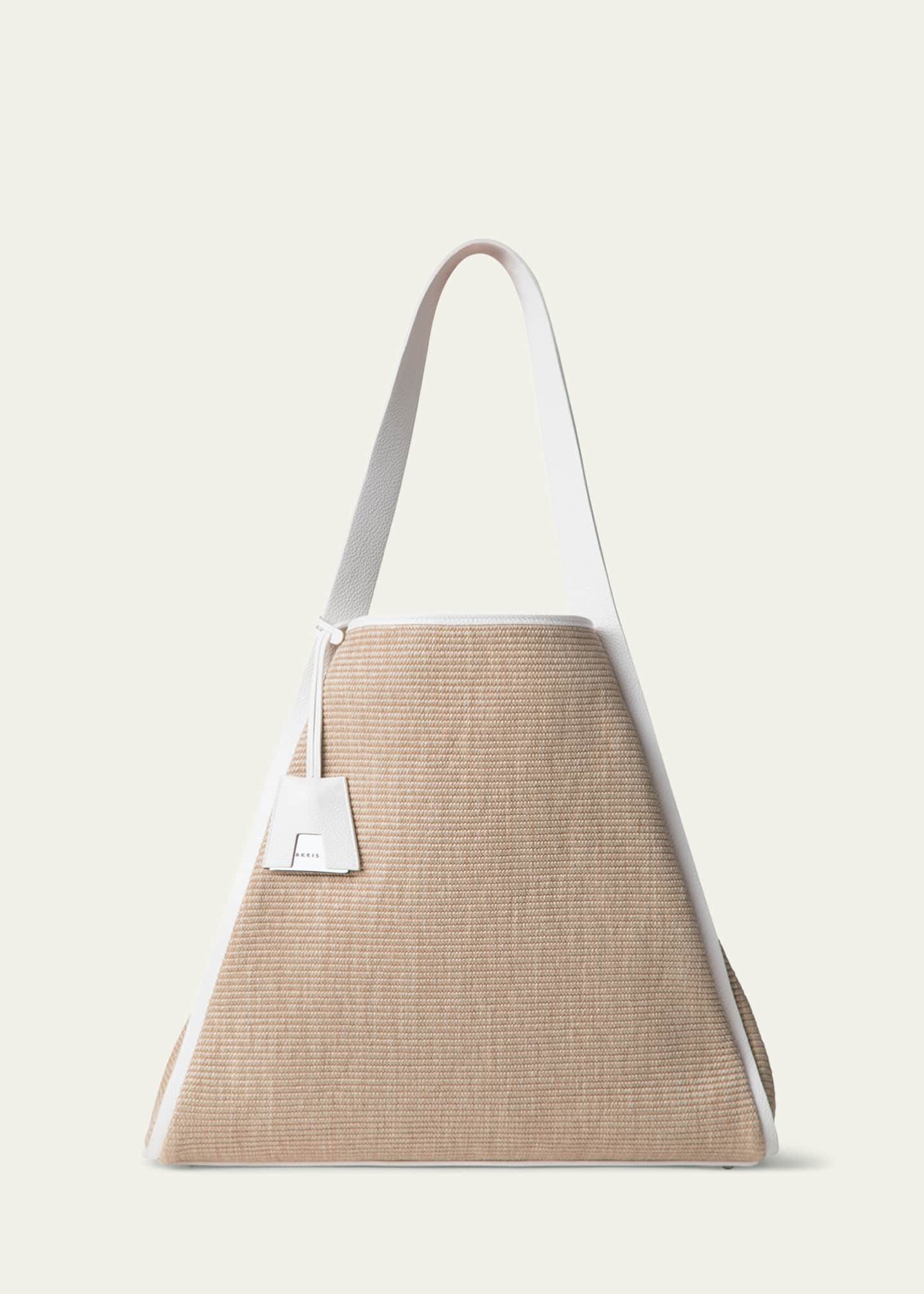 Akris Alex Raffia & Leather Tote Bag Image 2 of 4