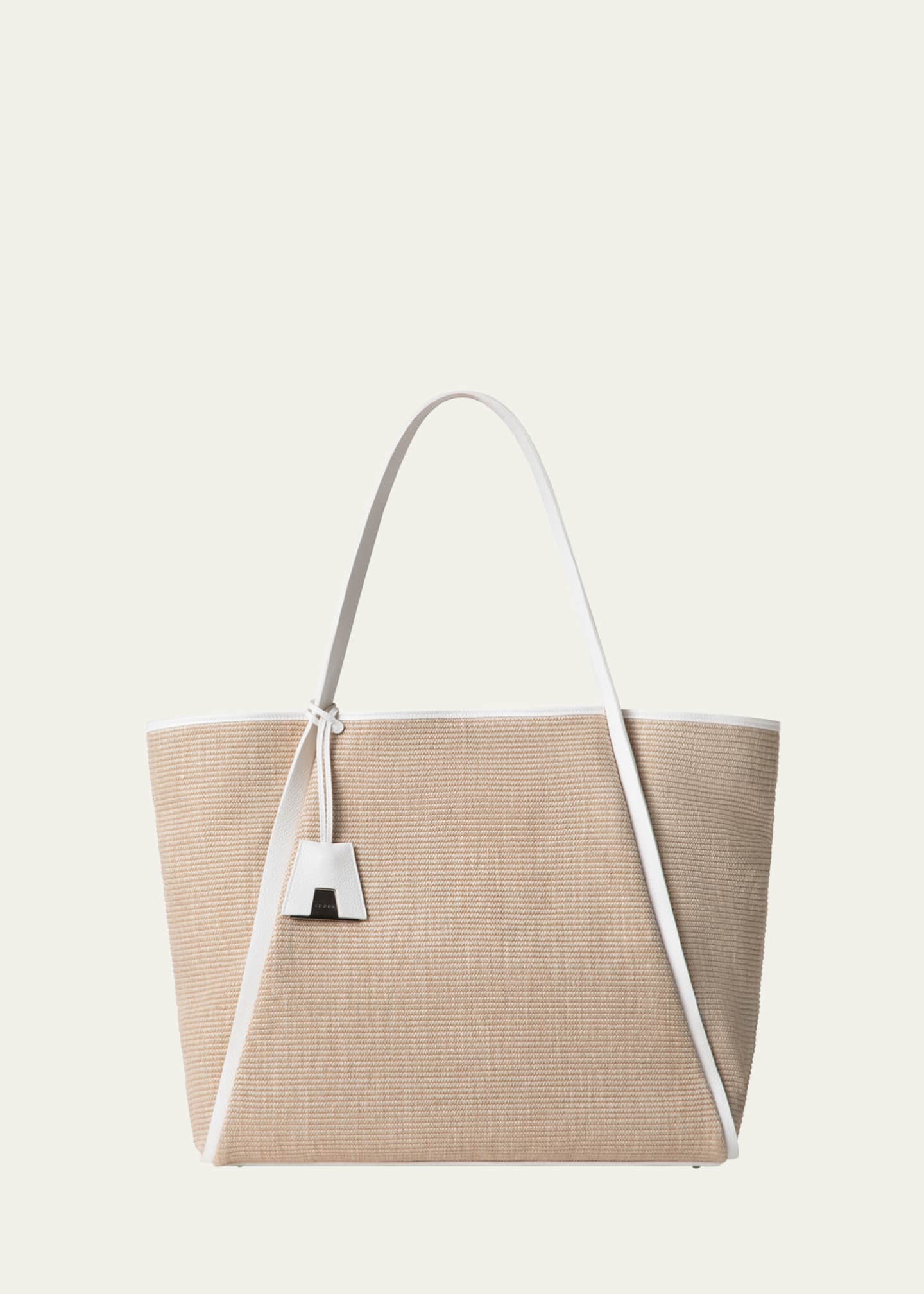 Akris Alex Raffia & Leather Tote Bag Image 1 of 4