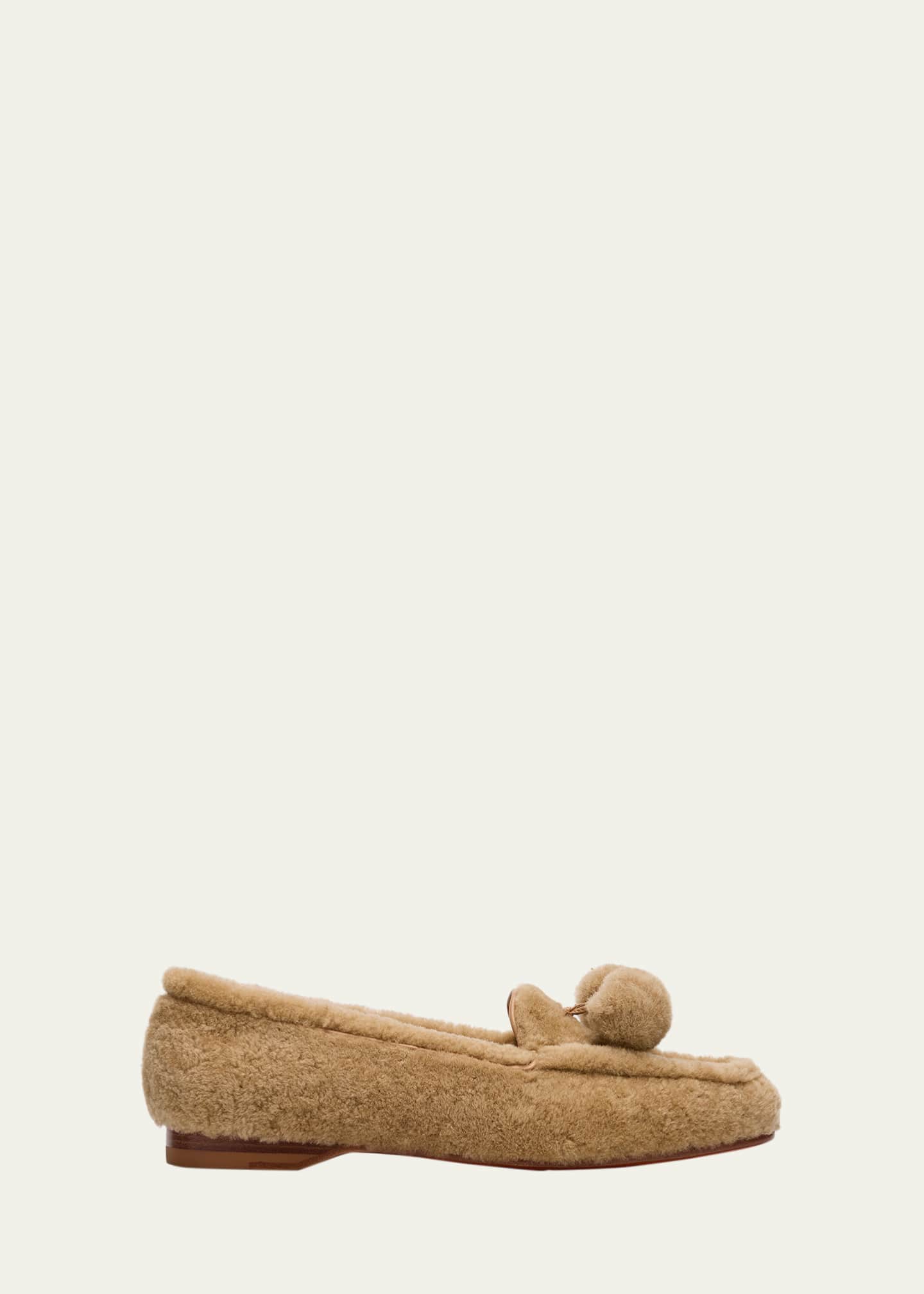 Santoni Andrw Shearling Pom Pom Loafers Bergdorf Goodman