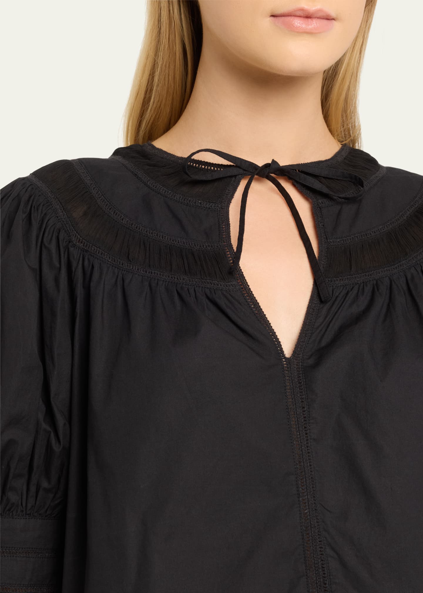 Dylan Lace-Inset Cotton Top