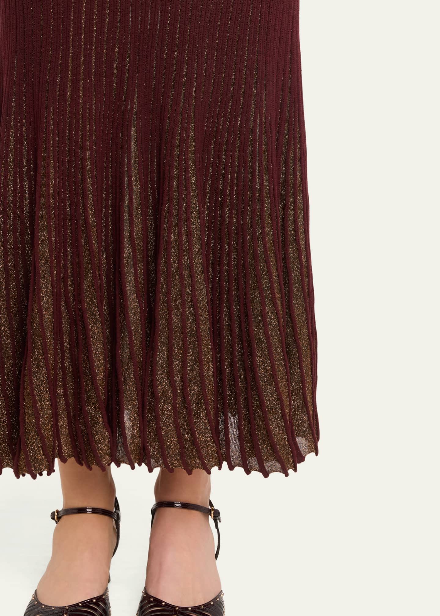 Ulla Johnson Mila Shimmer Ribbed Maxi Sweater Dress Image 5 of 5