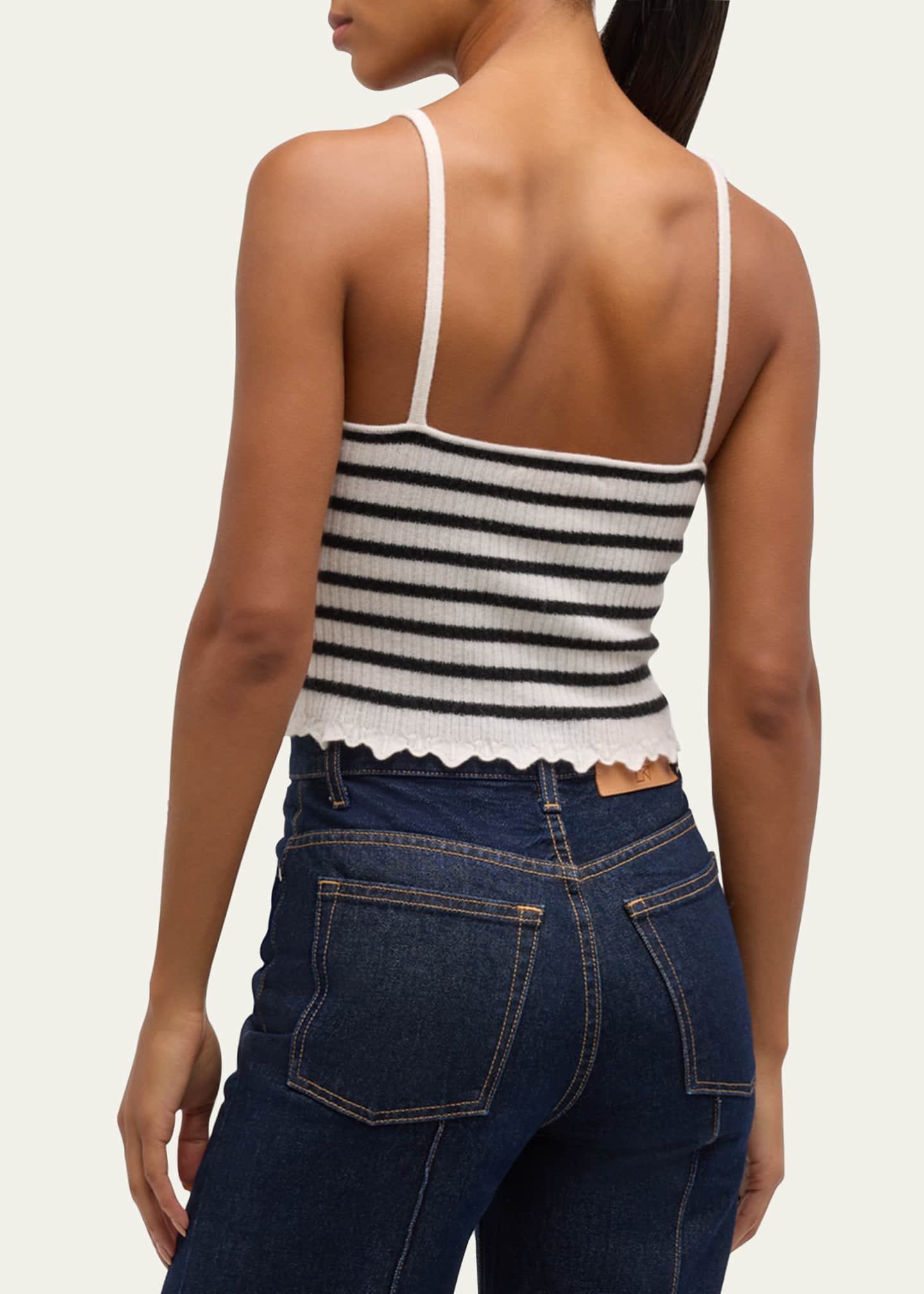 Ulla Johnson Klea Stripe Cropped Tank Top Image 3 of 5