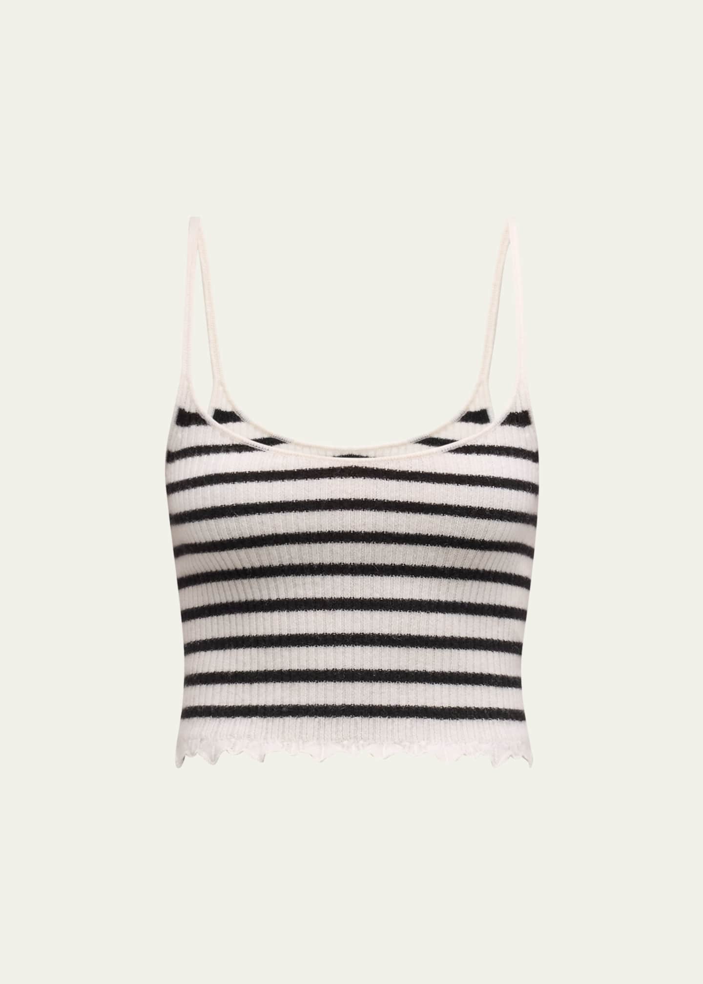 Ulla Johnson Klea Stripe Cropped Tank Top Image 1 of 5